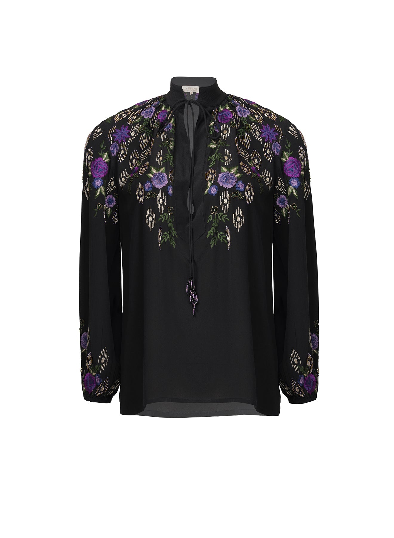 Emma Noir Embellished Top