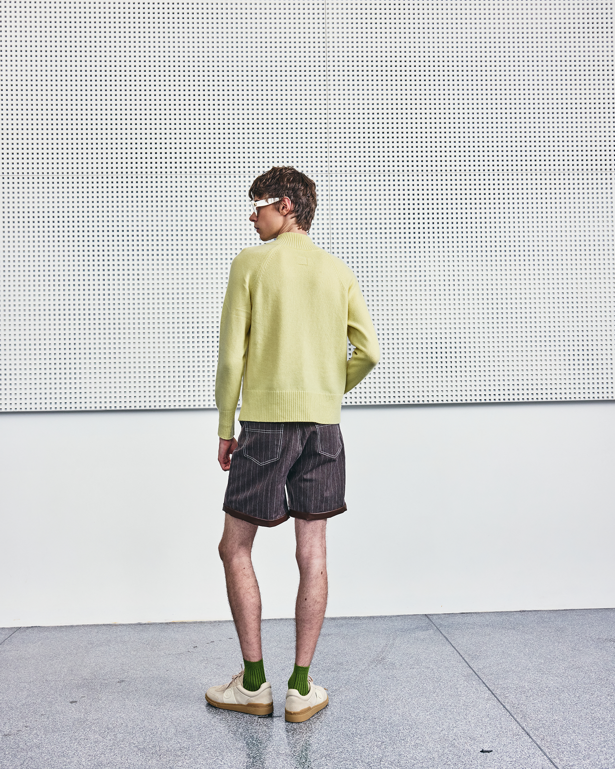 Espresso Pinstripe Shorts