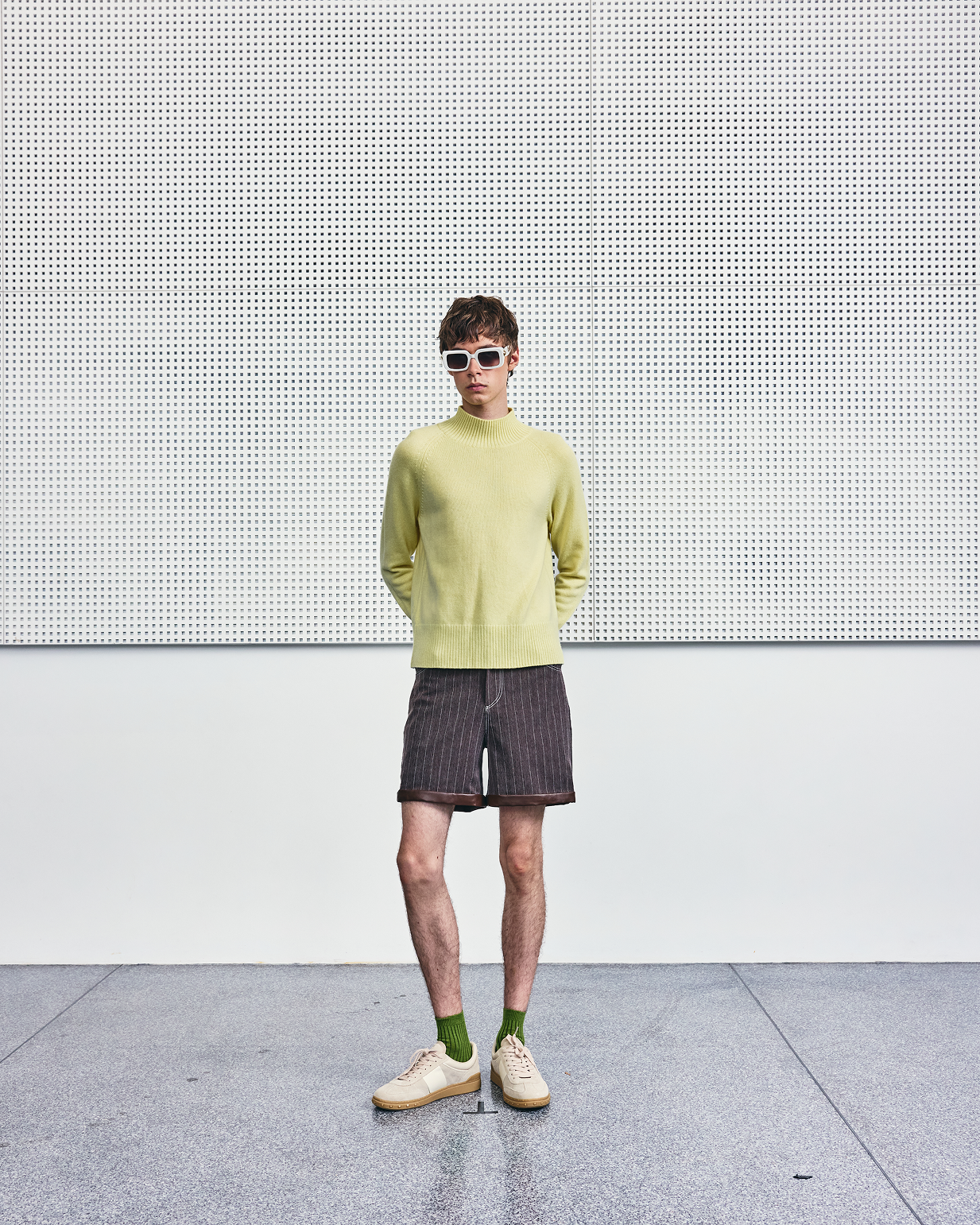 Espresso Pinstripe Shorts