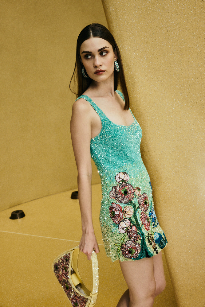 Resort party dress created as luxury vacation wear for stylish getaways
