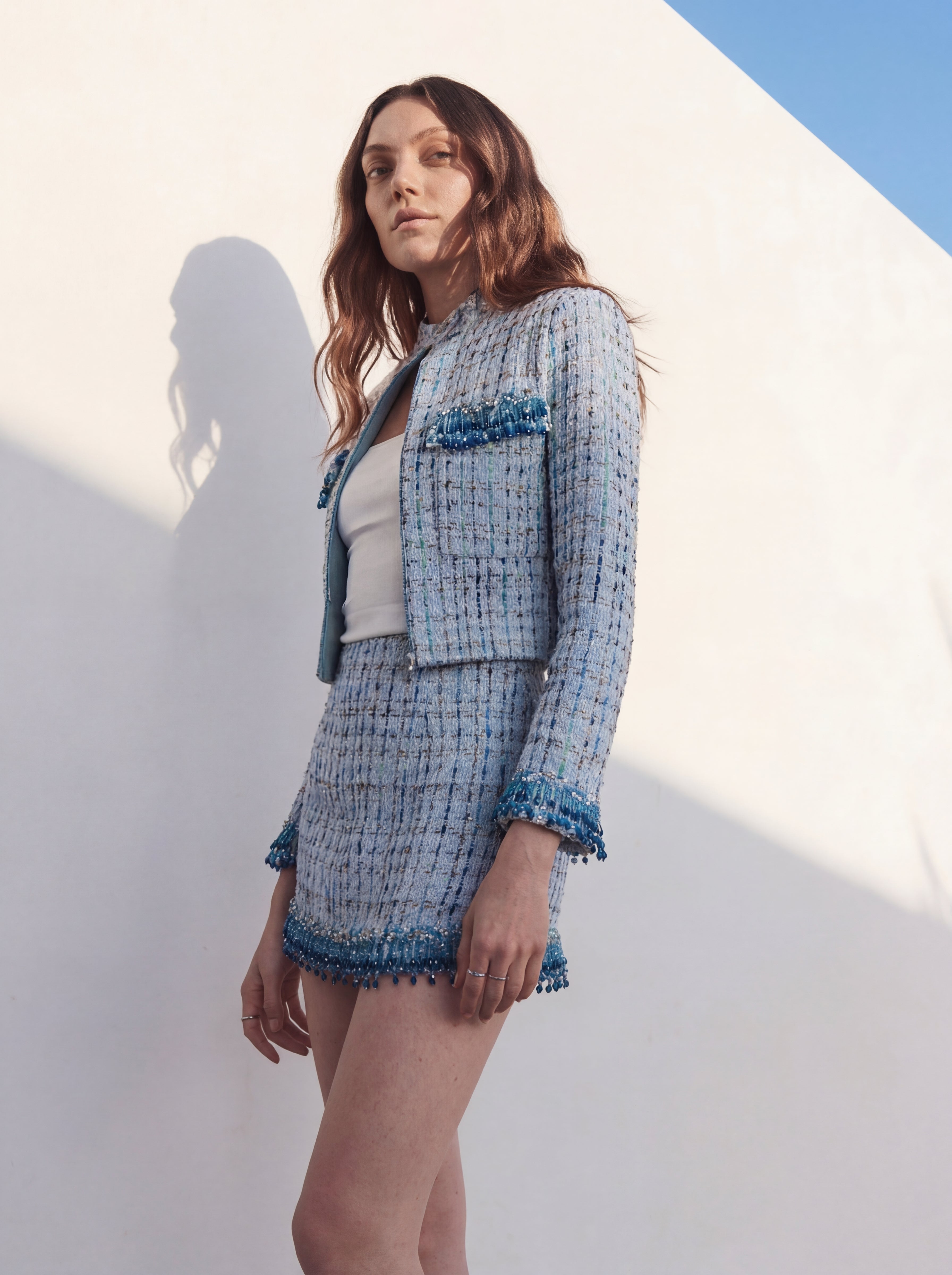 Frost-Glade Tweed Skirt