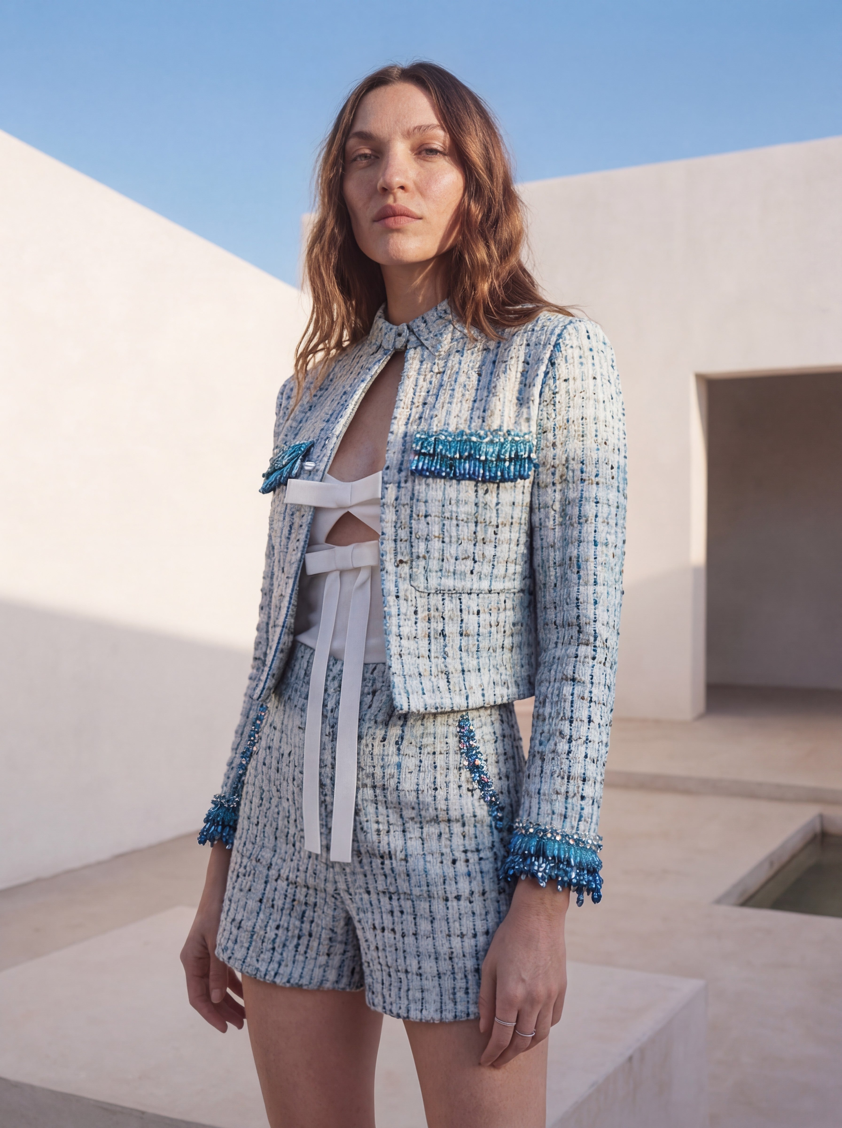 Frost-Glade Tweed Shorts