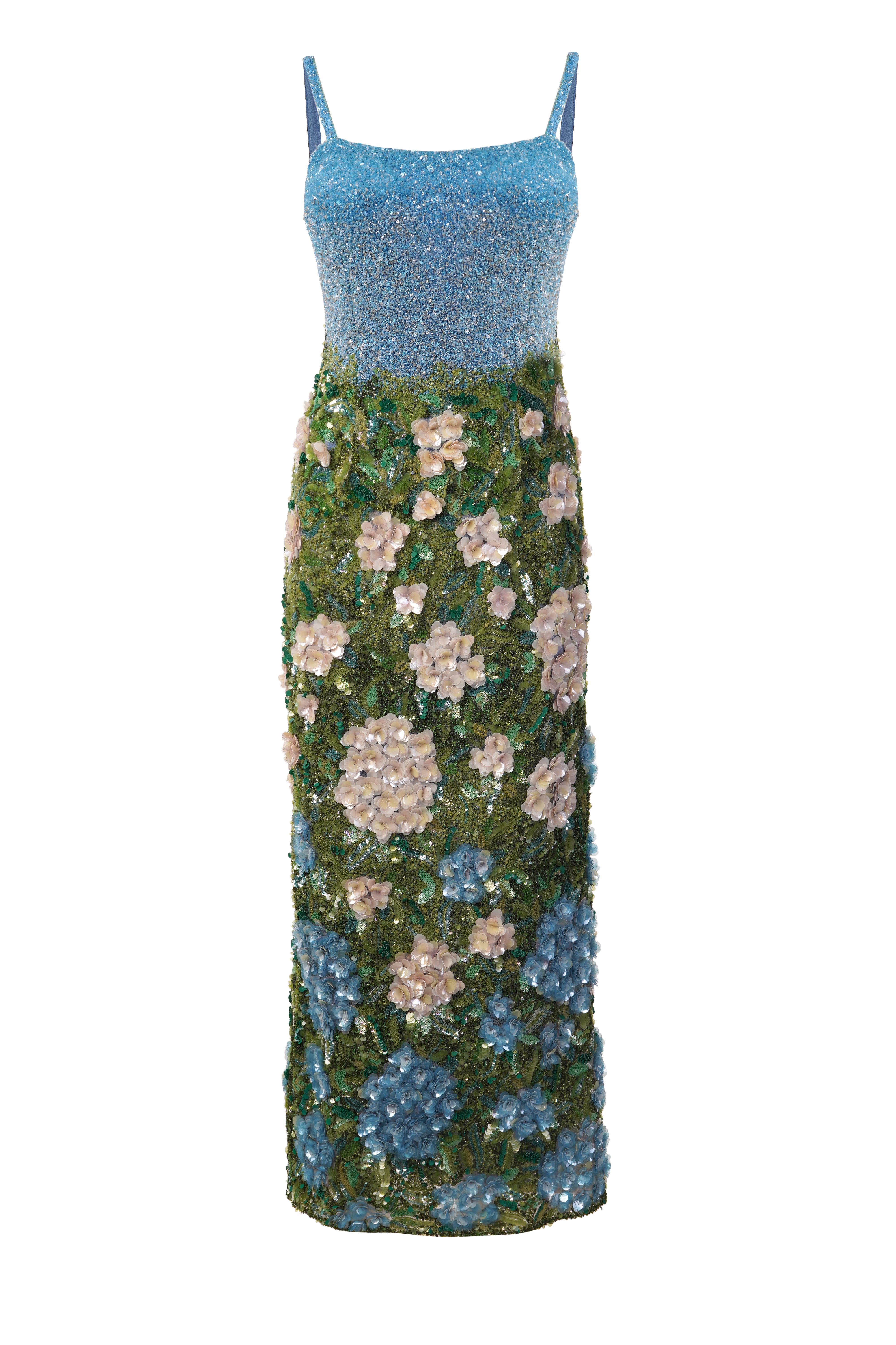 Laura Hydrangea Haven Embroidered Gown