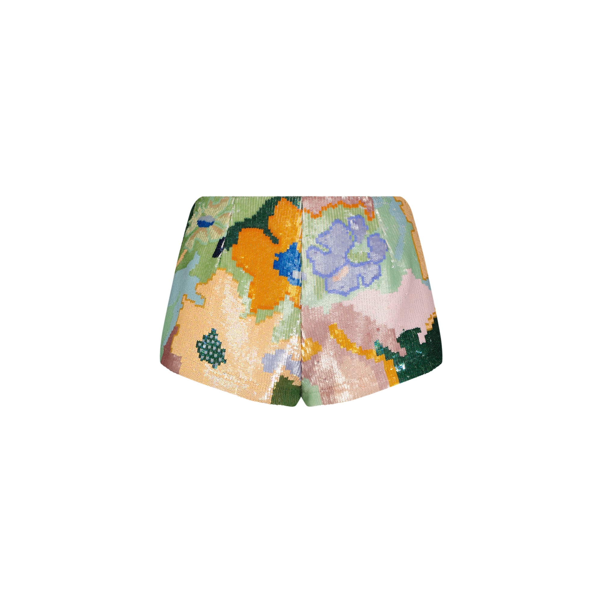 Floral Jacquared Embroidered Shorts