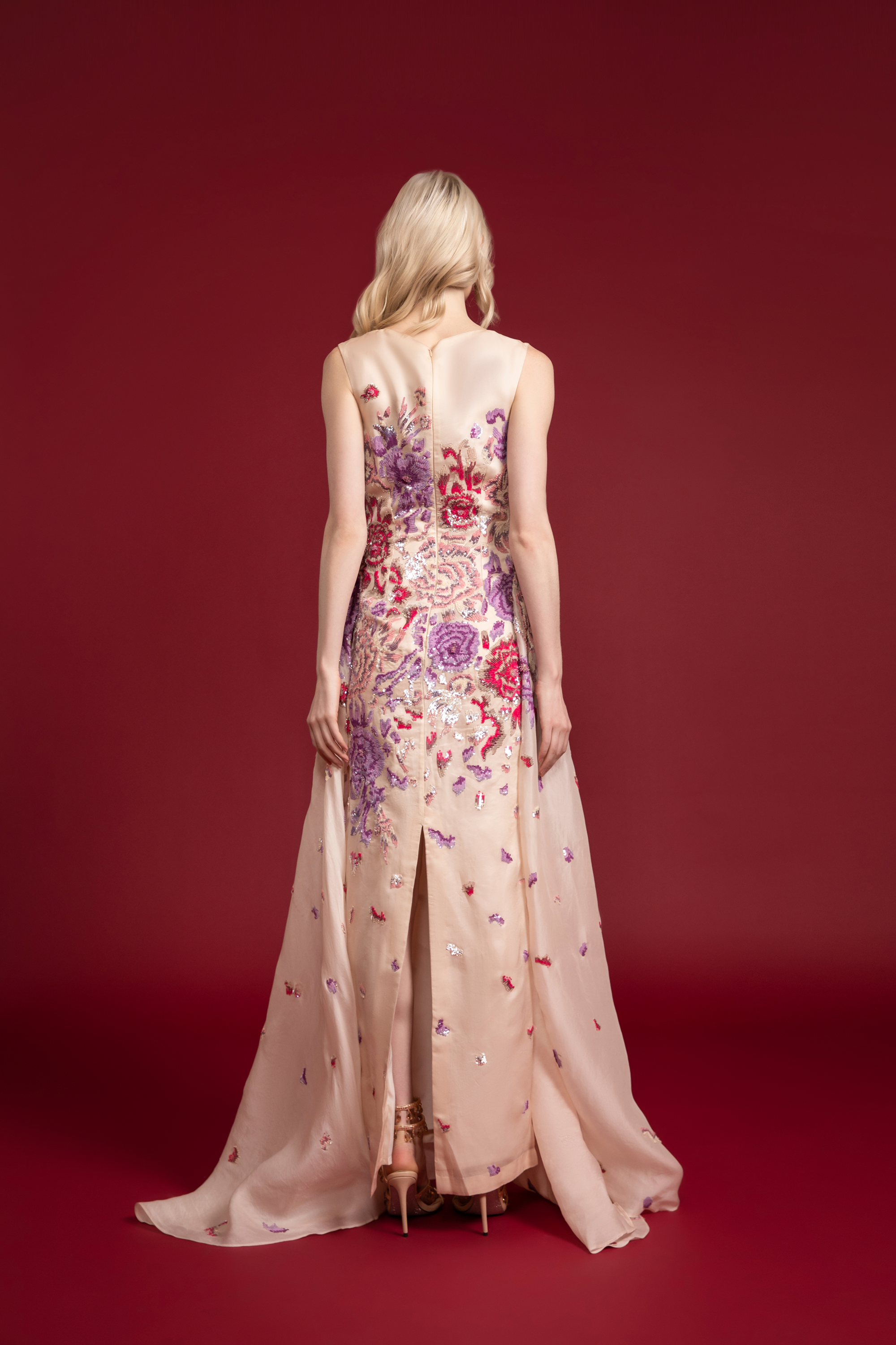Louisa Petal Pink Draped Gown