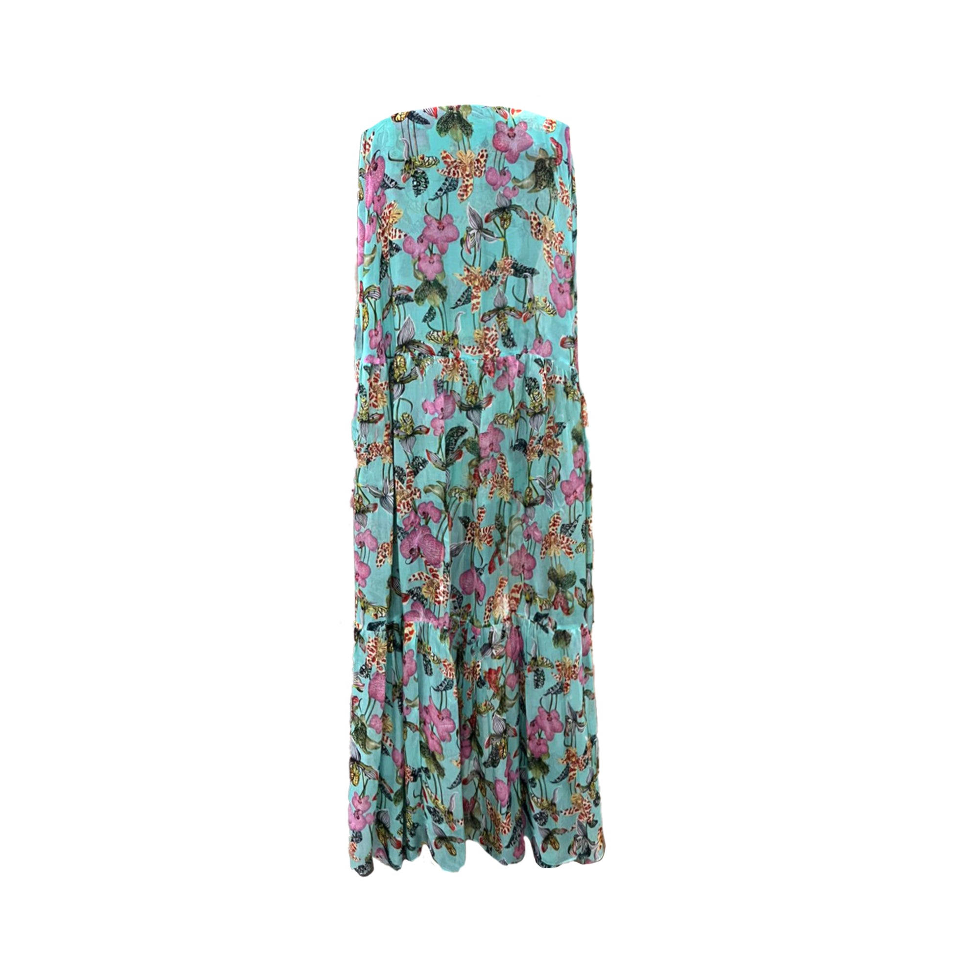 Teal Orchid Bouquet Dress