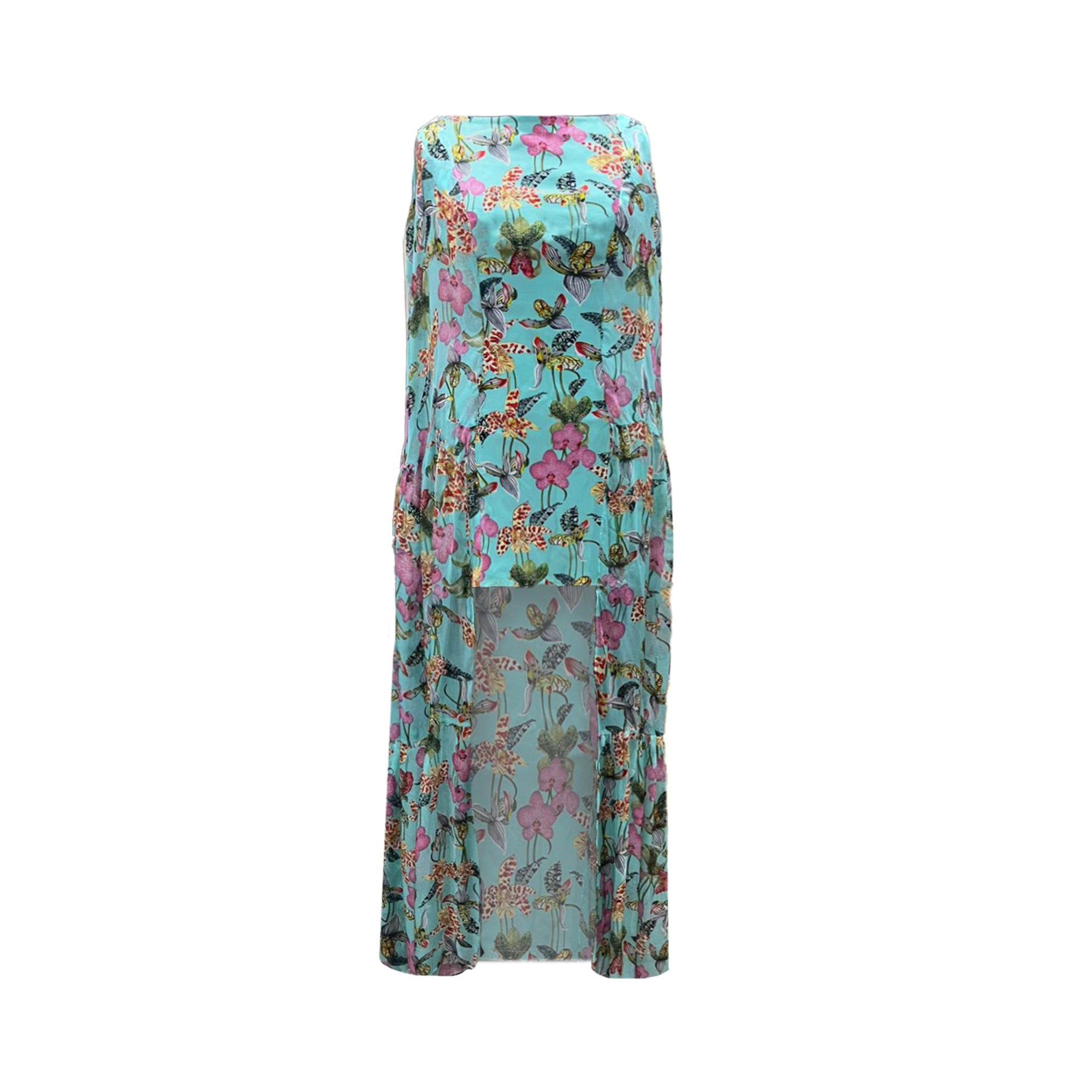 Teal Orchid Bouquet Dress