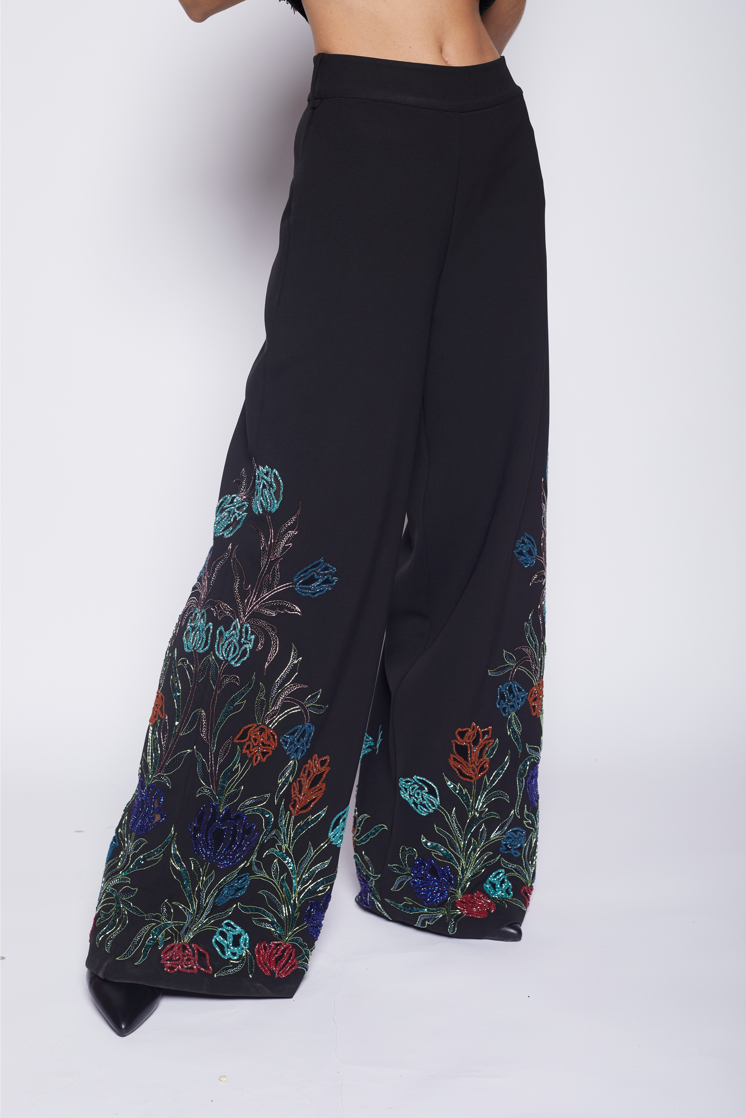 Celestia Noir Tulip Flared Pants
