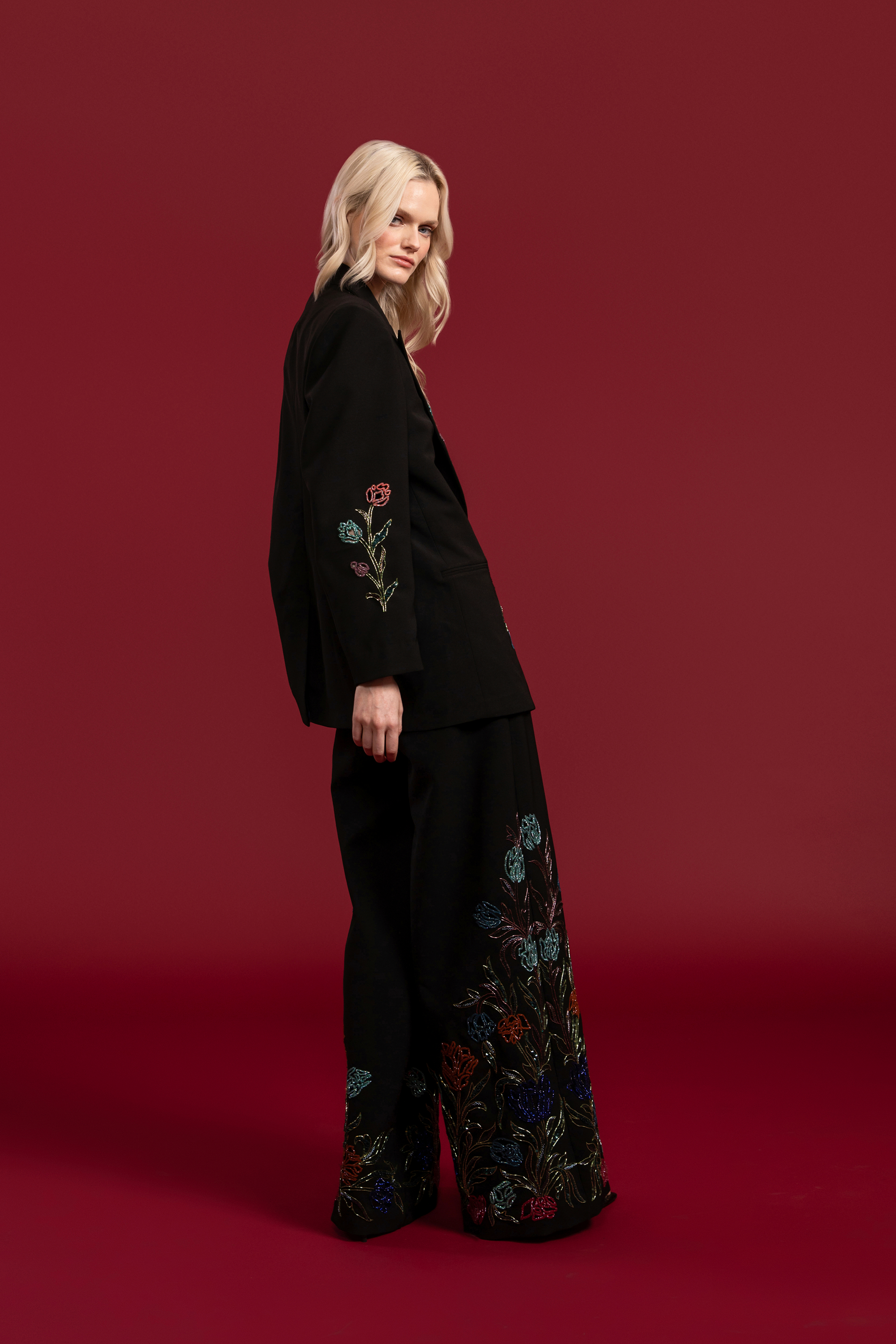 Diana Noir Tulip Blazer