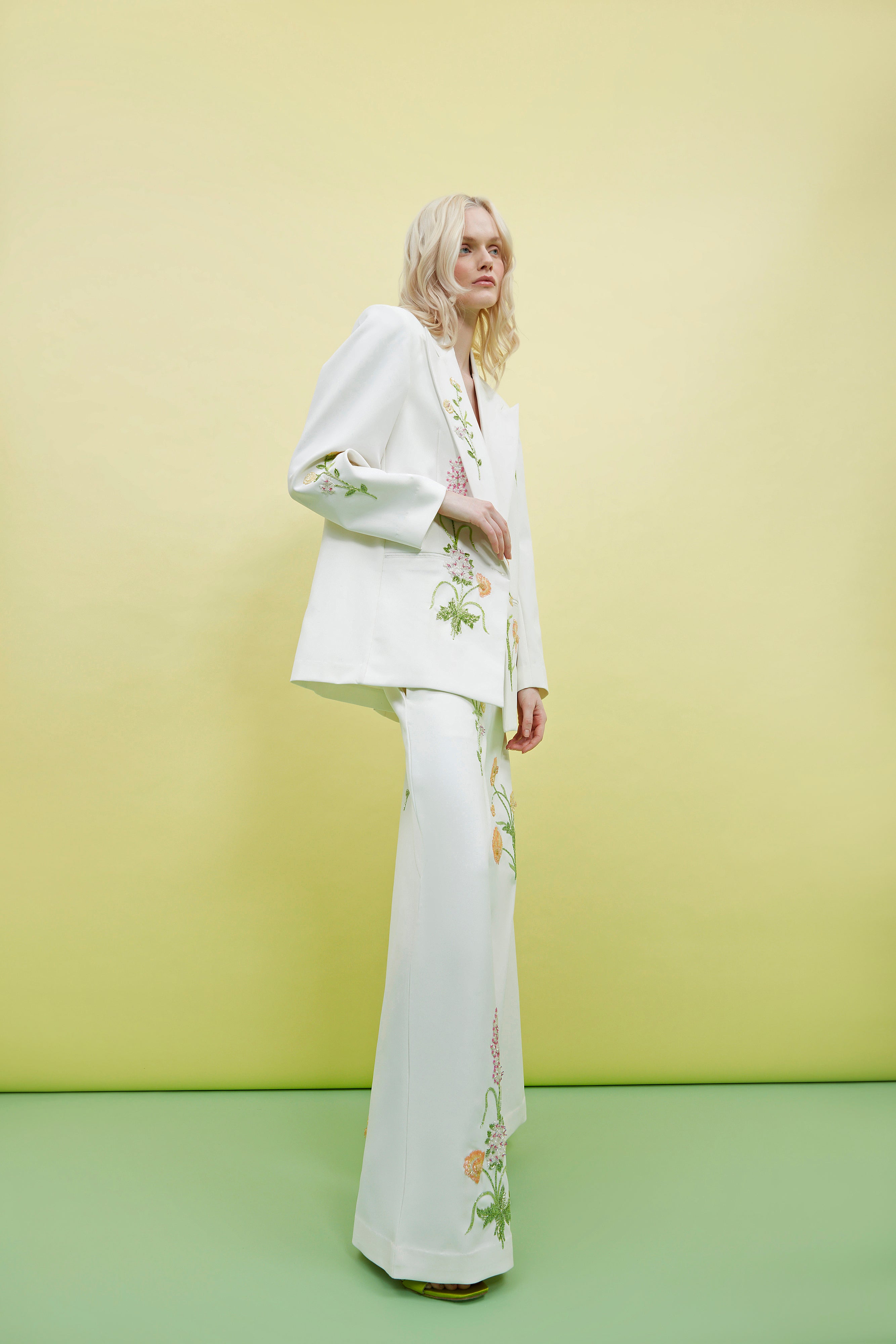 Summer Bloom Embellished Pants