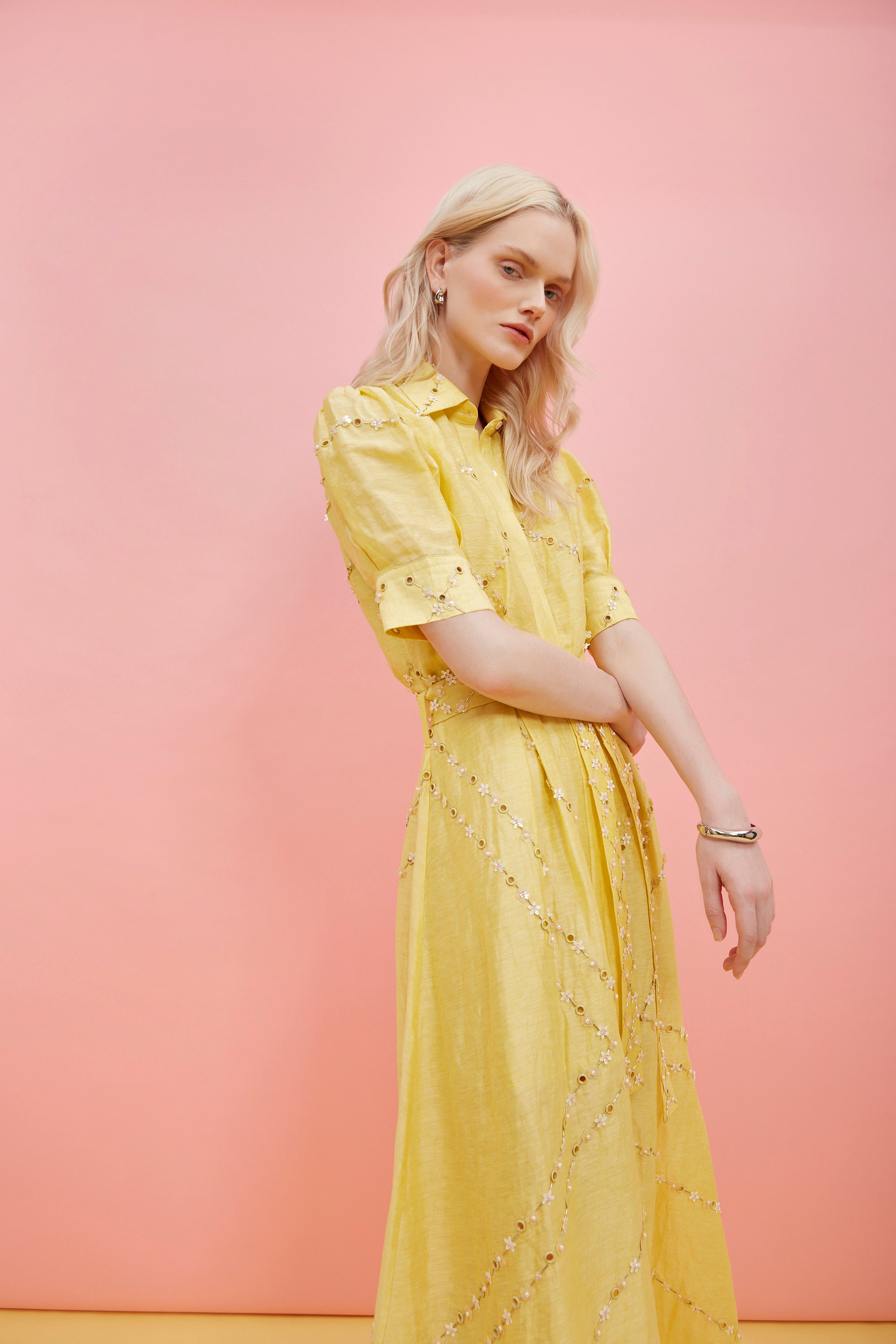 Soleil Eyelet Embroidered Shirtdress