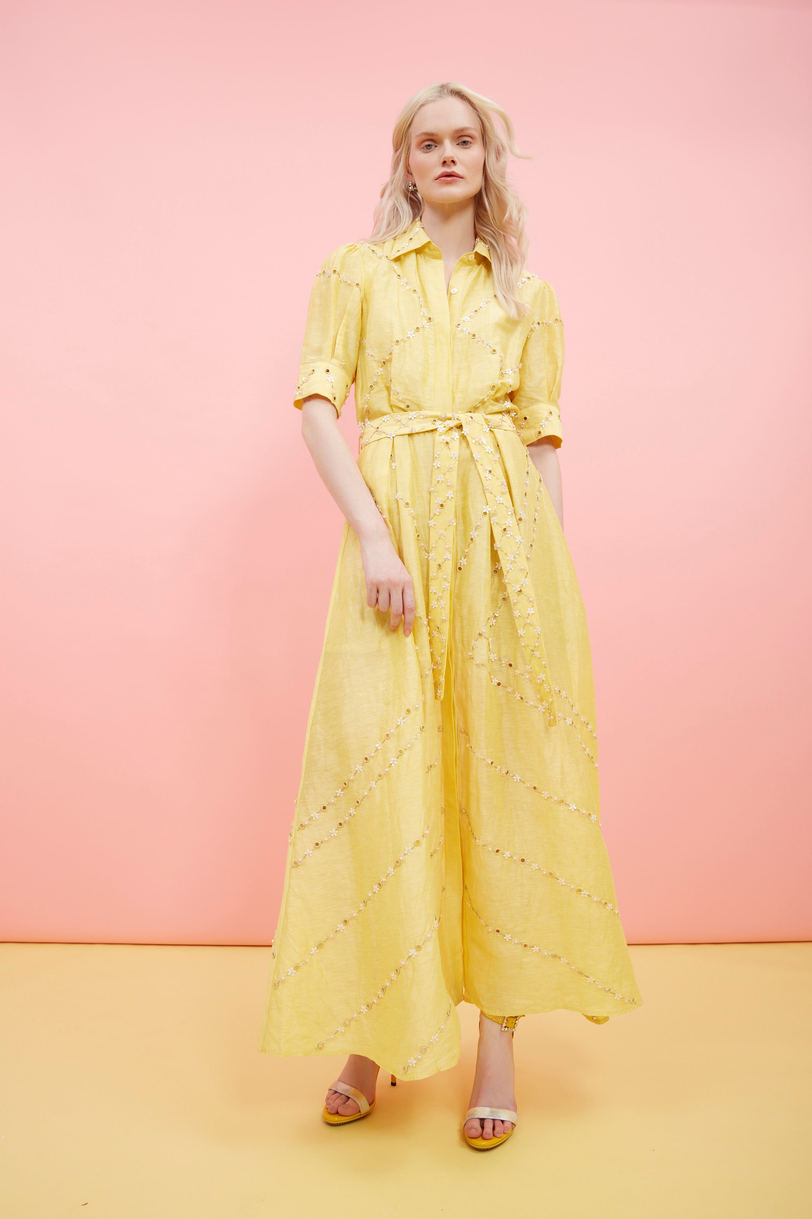 Soleil Eyelet Embroidered Shirtdress