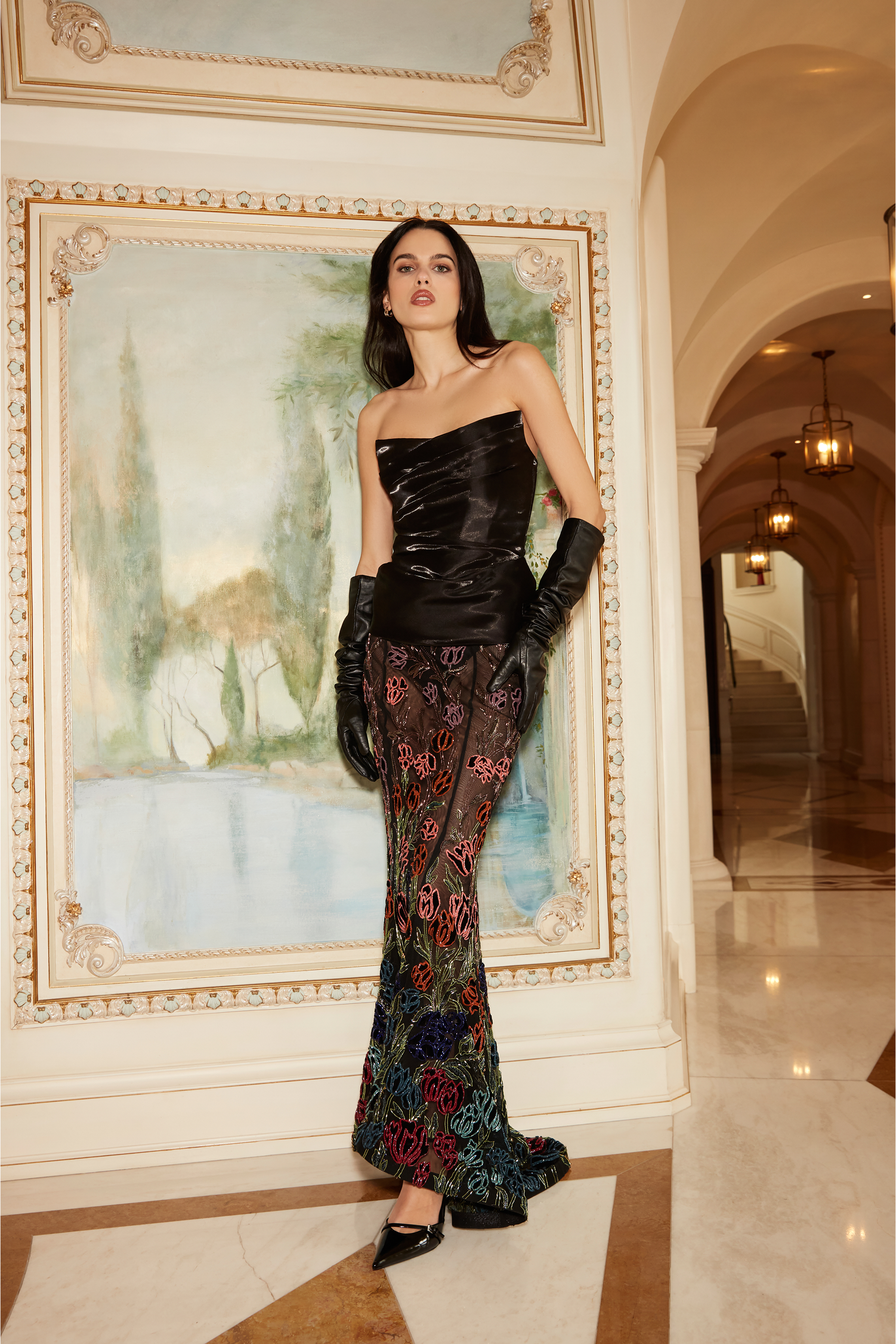 Amara Noir Tulip Skirt