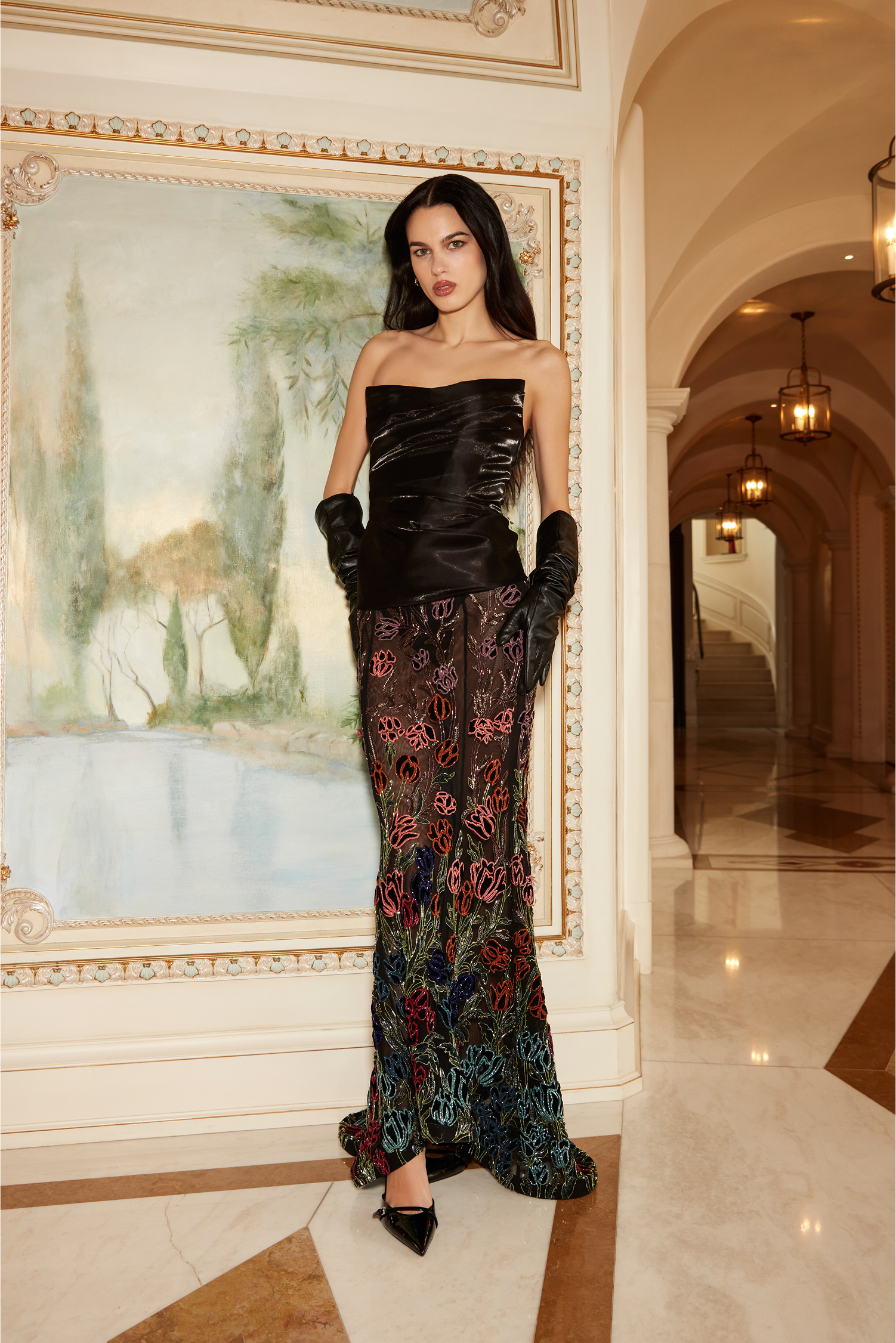 Amara Noir Tulip Skirt