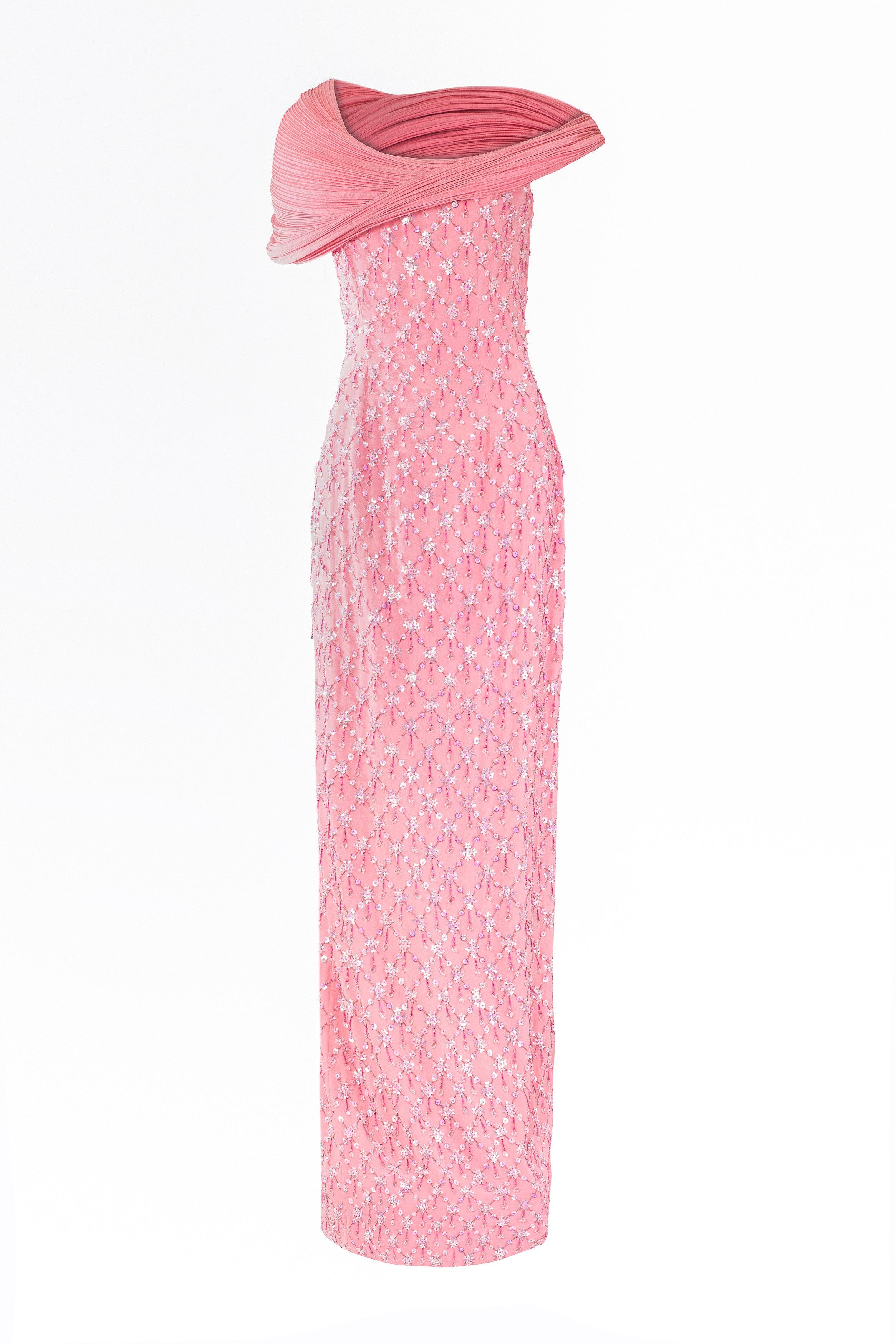 Submerged Coral Garden Draped Dress