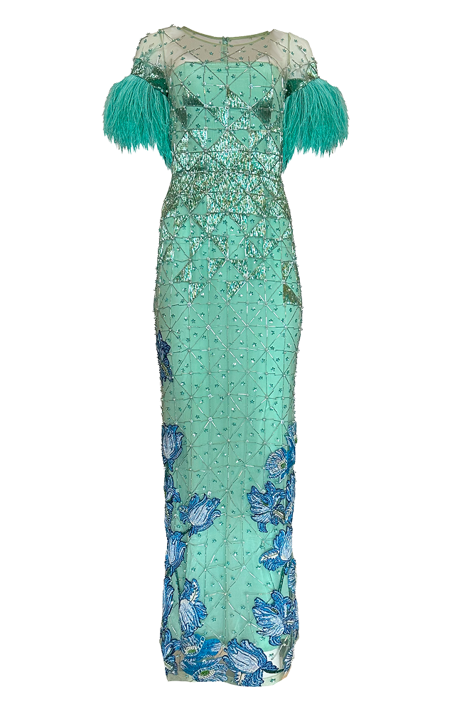 Elegant cocktail party dress designed for after-party wear and high-end evening events