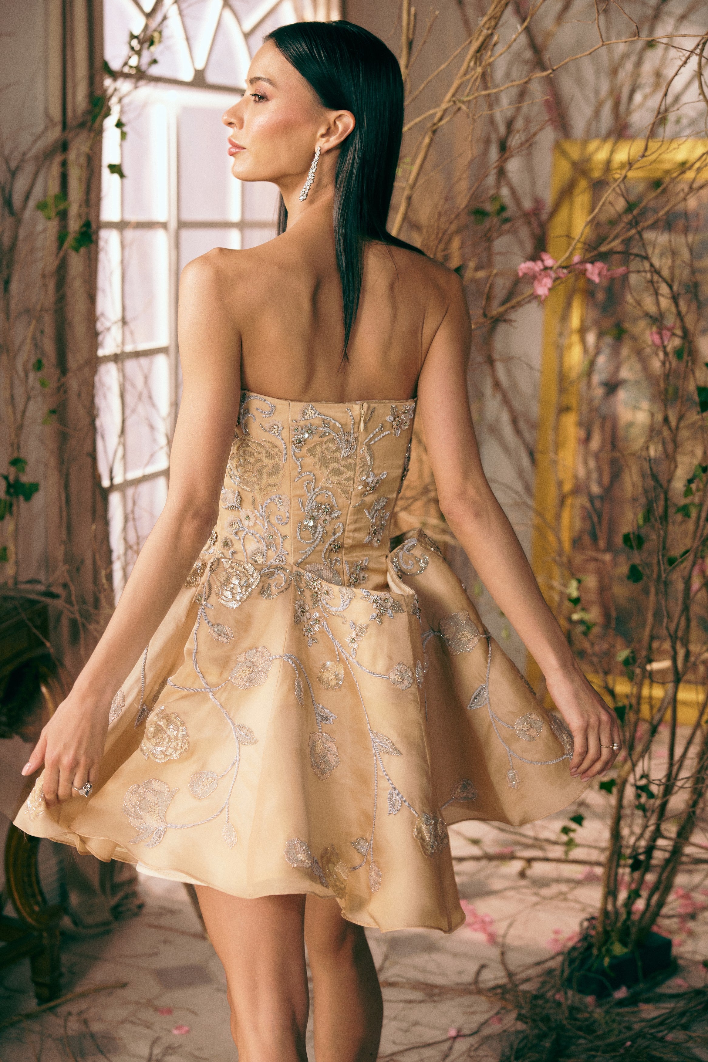 Gilded Fresco Of The Wild Rose Dress
