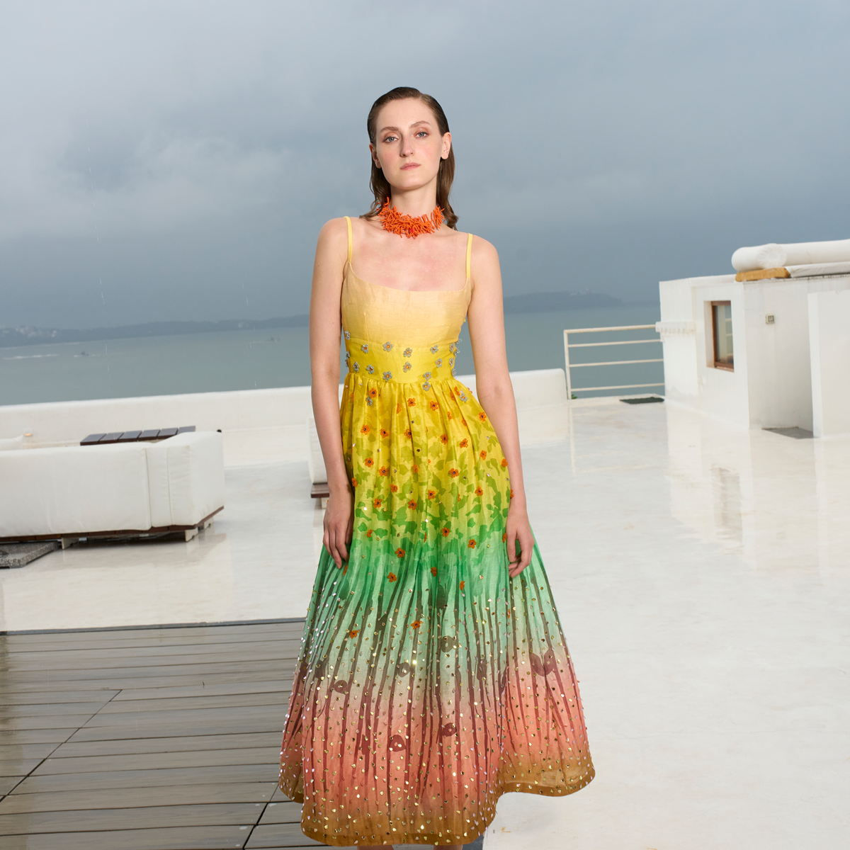 Citrus Bloom Midi Custom