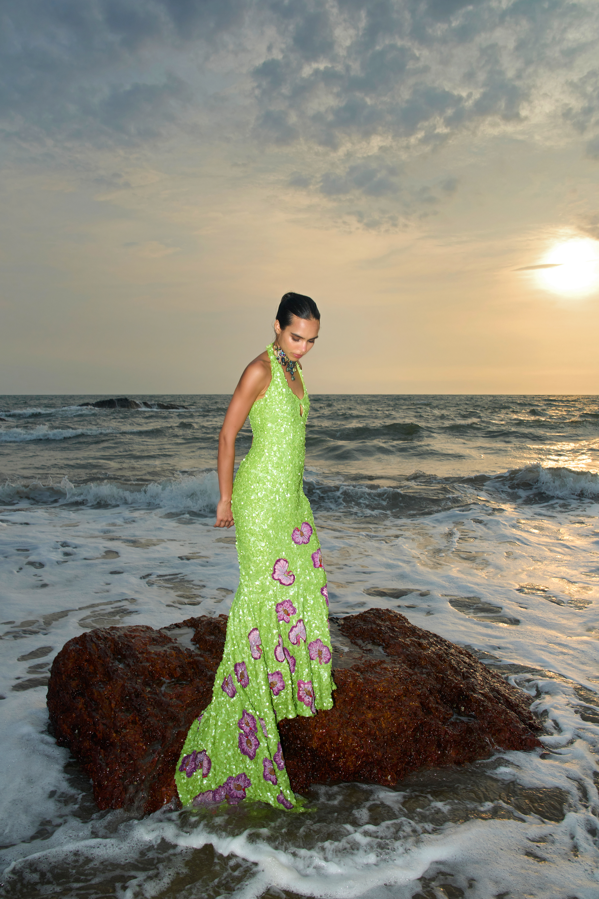 Bright Lime Green Gown