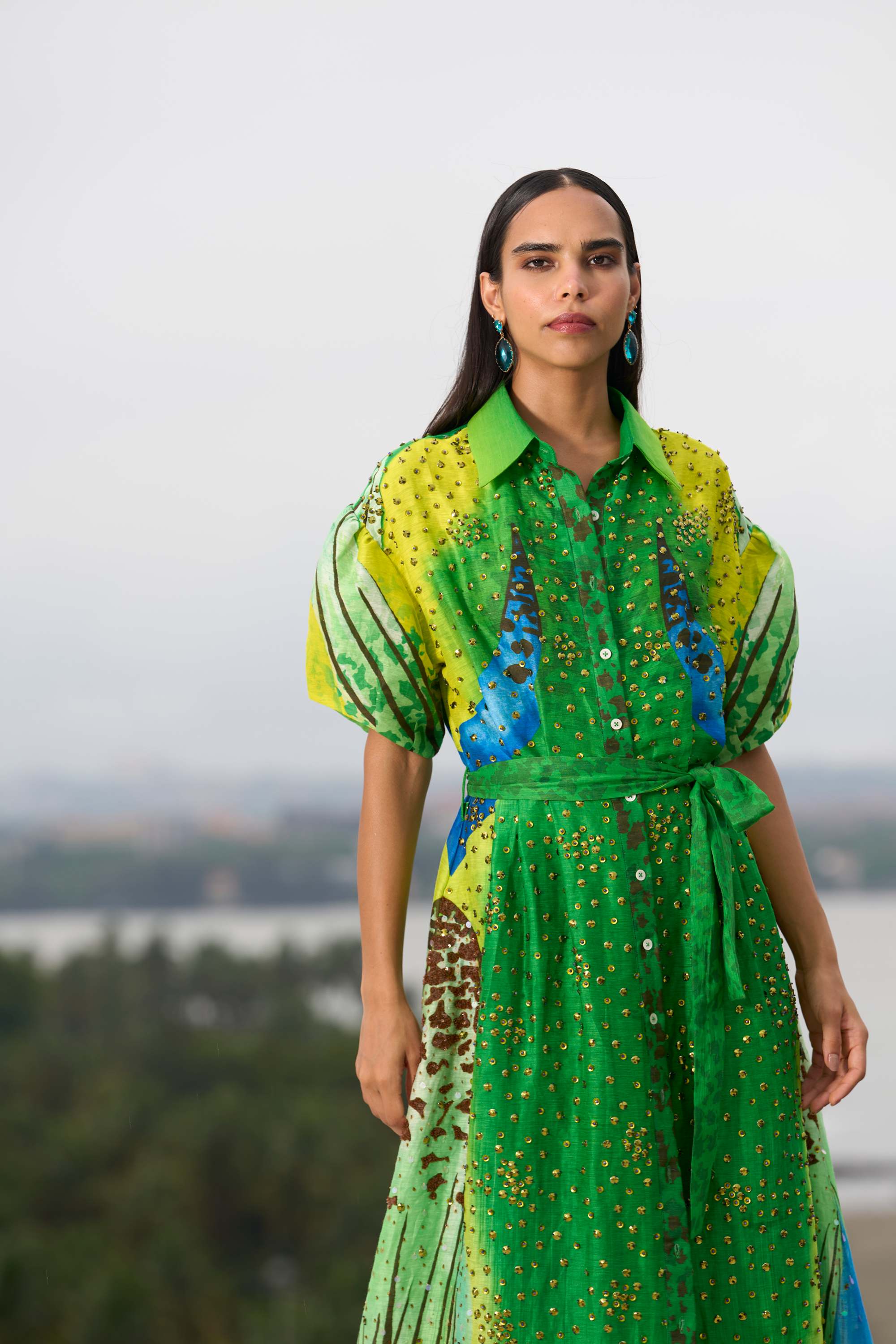 Verde Forest Shirt Dress