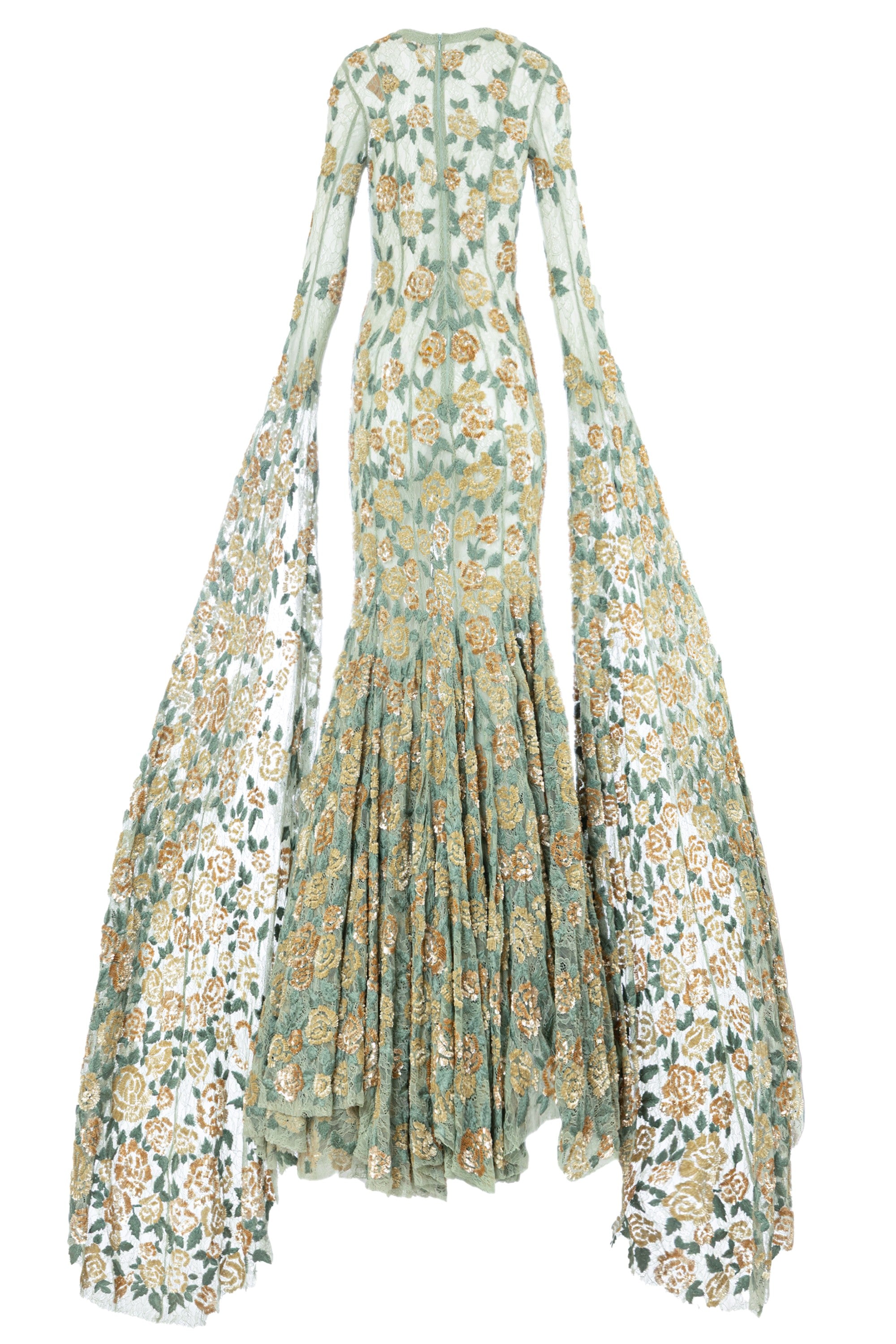 Golden Sage Bloom Gown