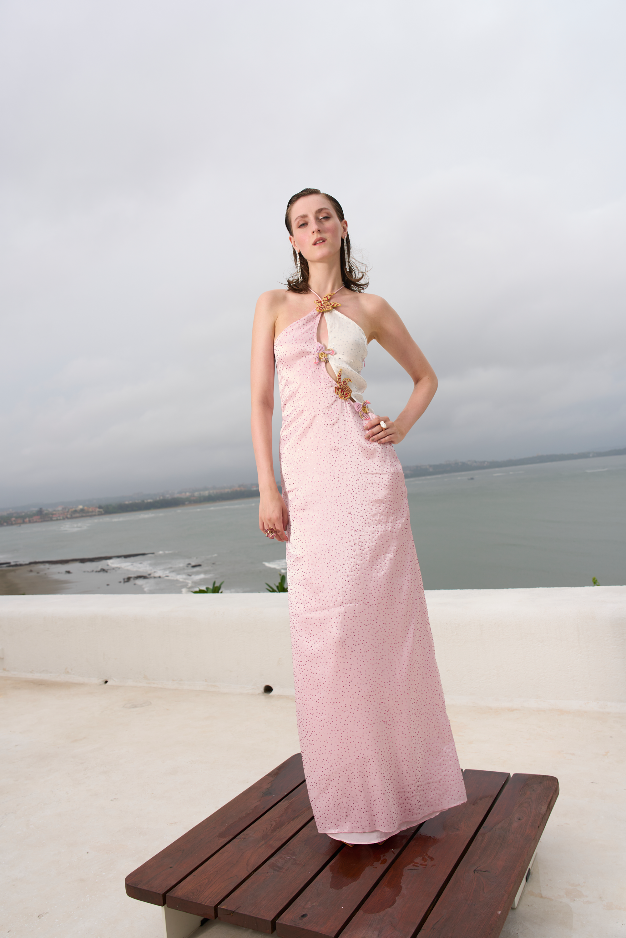 Pink Ditsy Polka Dress