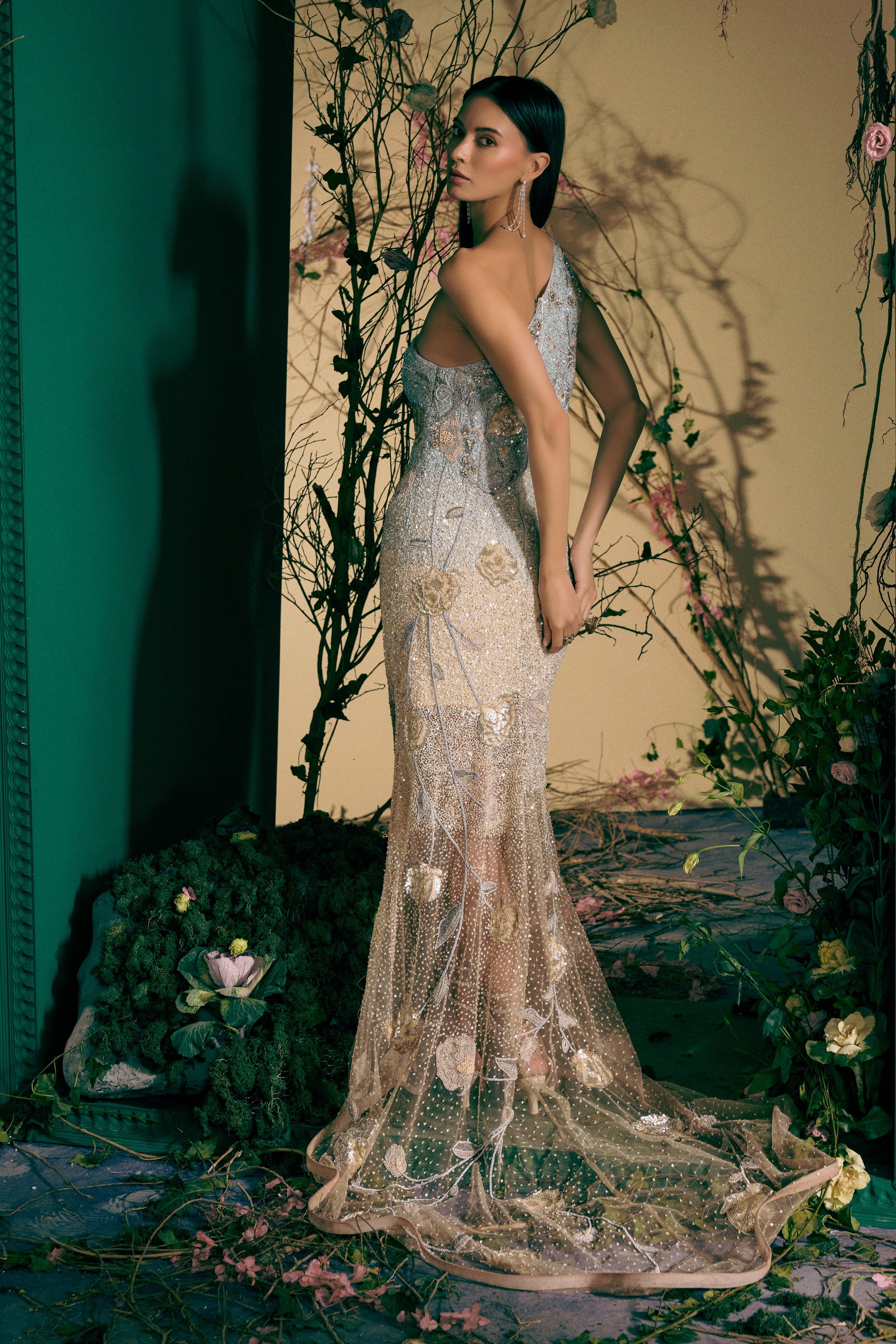 Whispering Wings Tapestry Gown