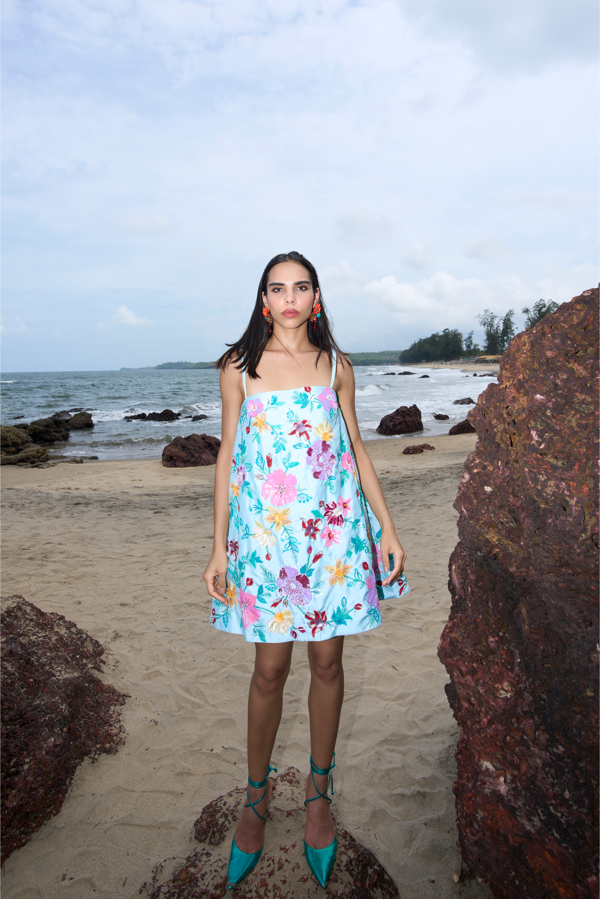 Rhapsody Floral Embroidered Dress