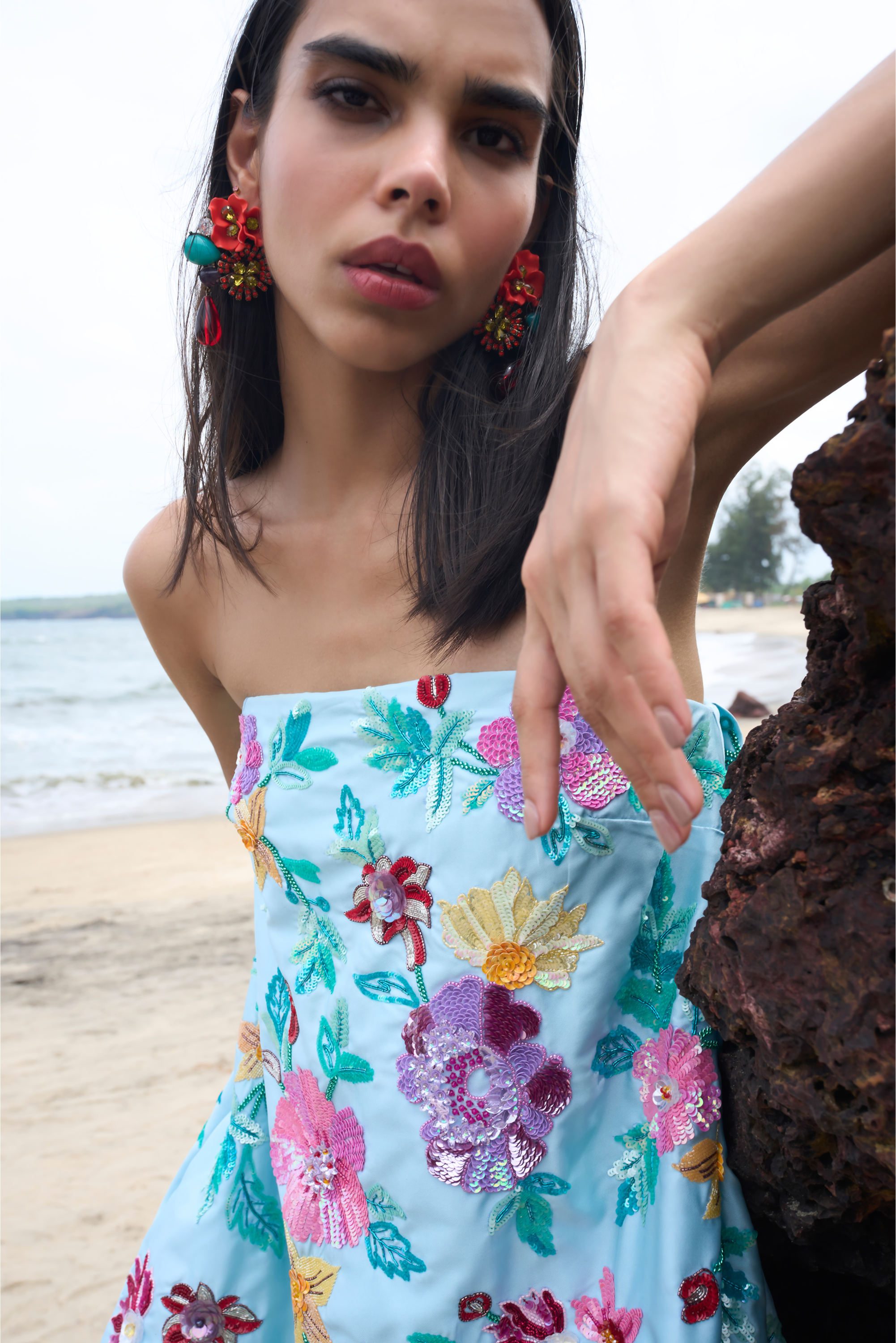 Rhapsody Floral Embroidered Dress