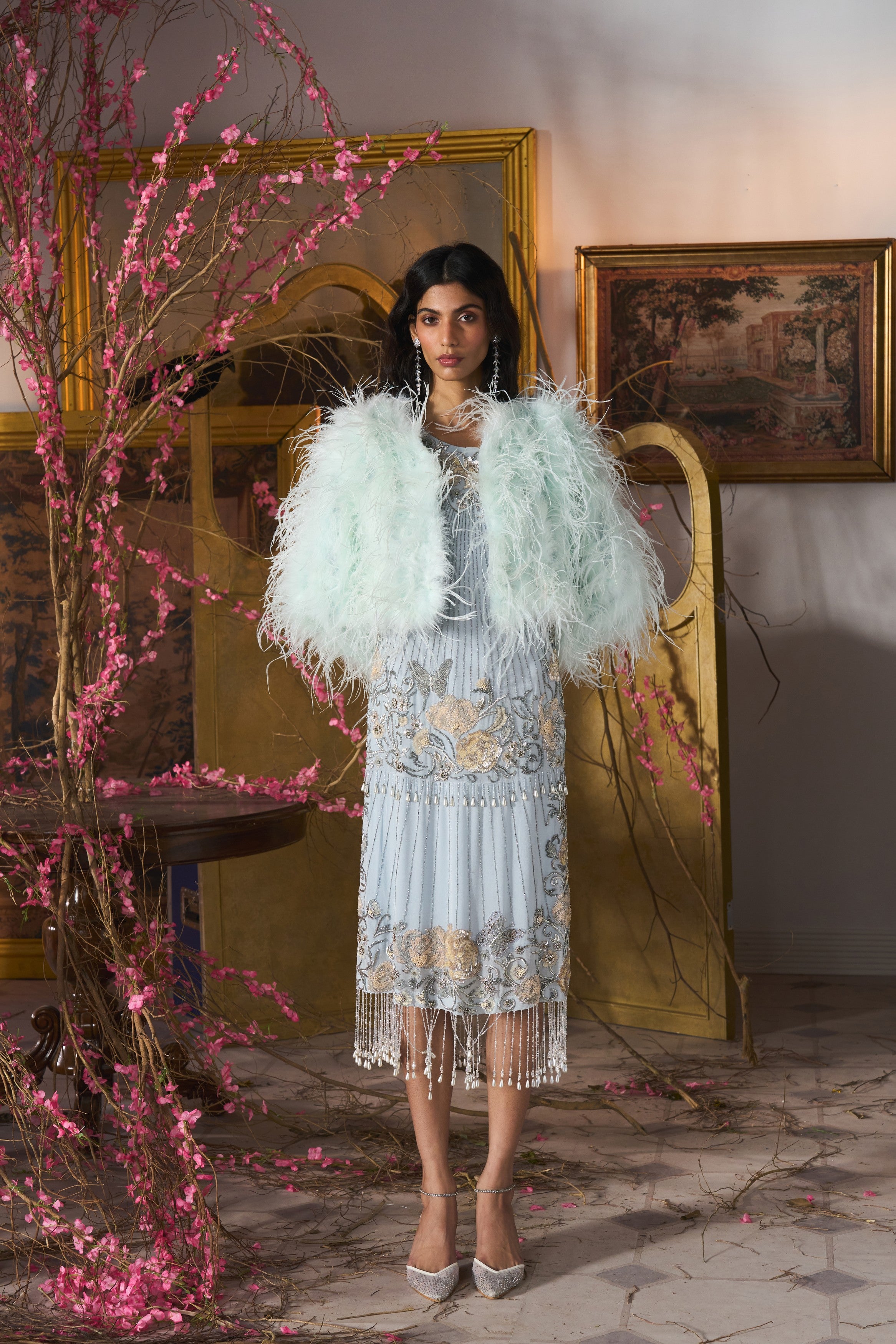 Aquamarine Frosted Bloom Jacket