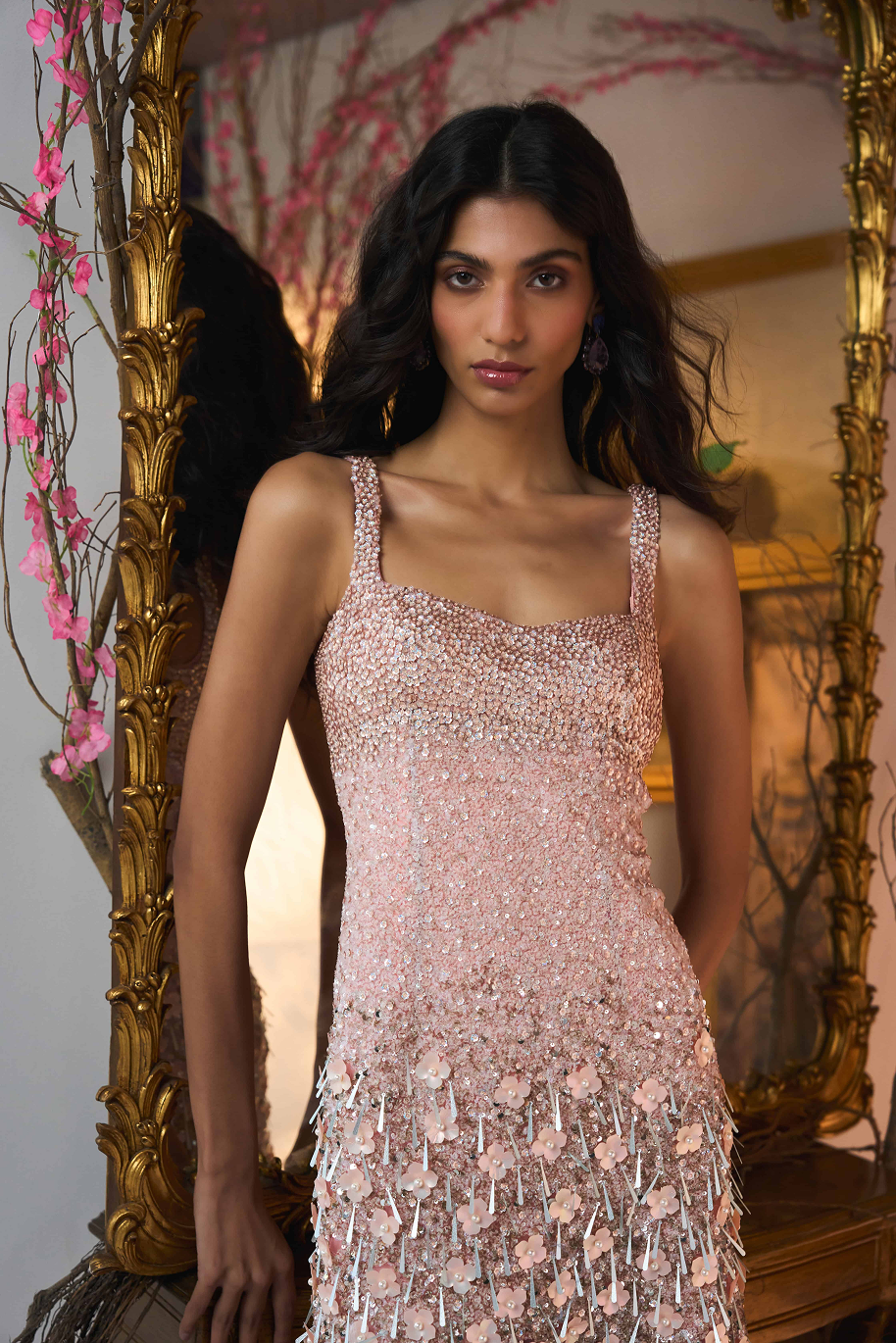 Maris Embroidered Mini Dress