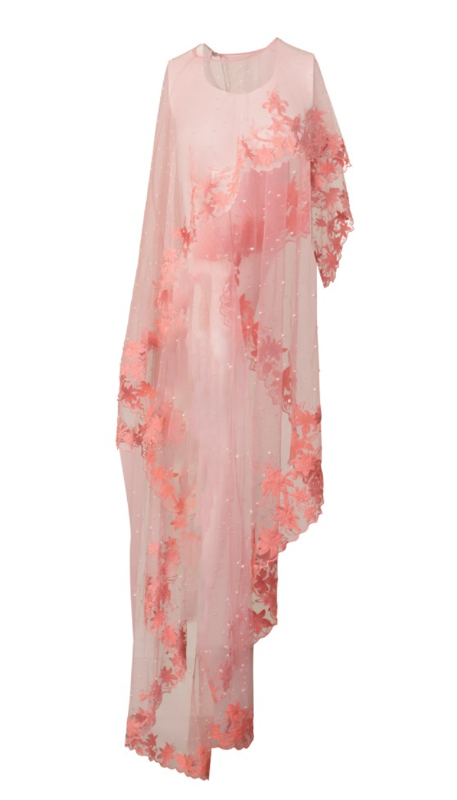 Pink Lily Garden Emb Cape