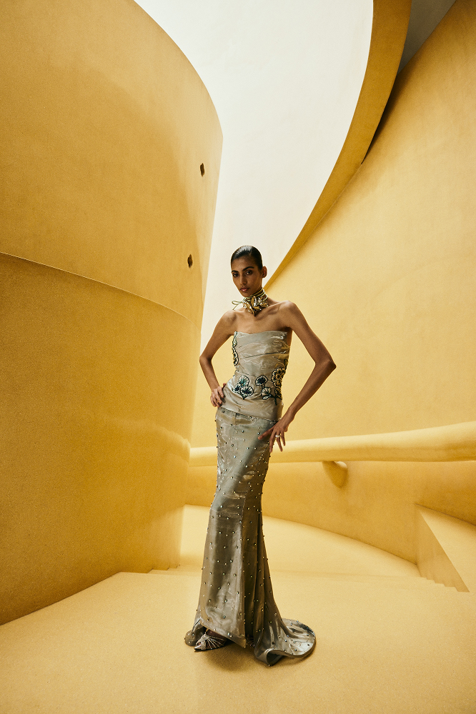 Cocktail occasion bustier crafted as a refined evening wear top
