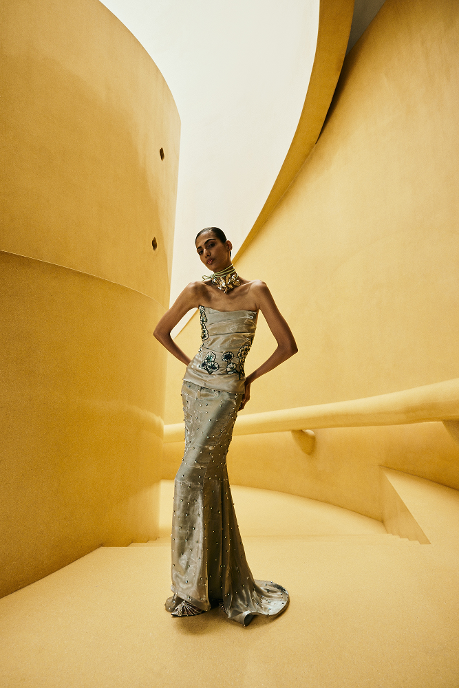 Bridal guest skirt crafted as a sophisticated evening wear skirt
