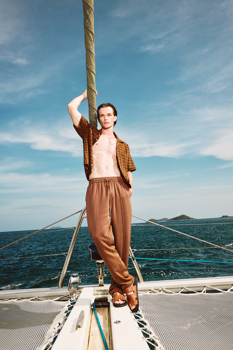 Mocha Grid Shirt