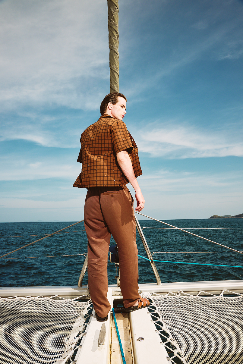 Mocha Grid Shirt
