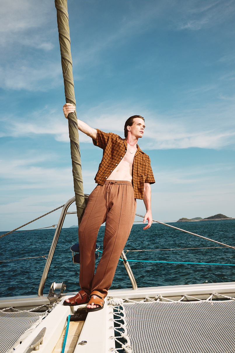 Mocha Grid Shirt