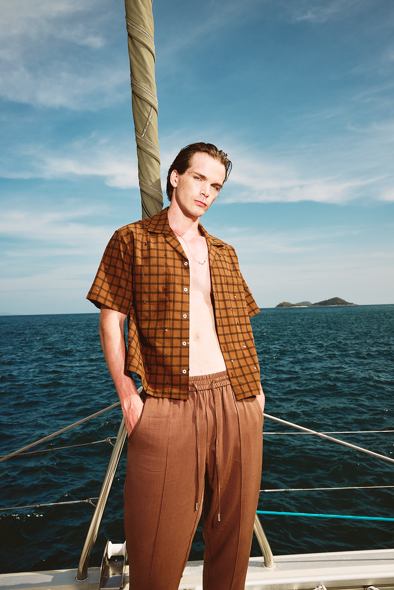 Mocha Grid Shirt