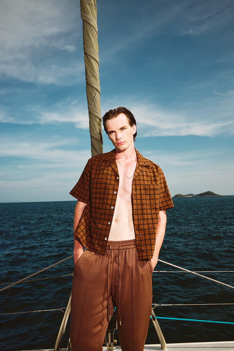 Mocha Grid Shirt