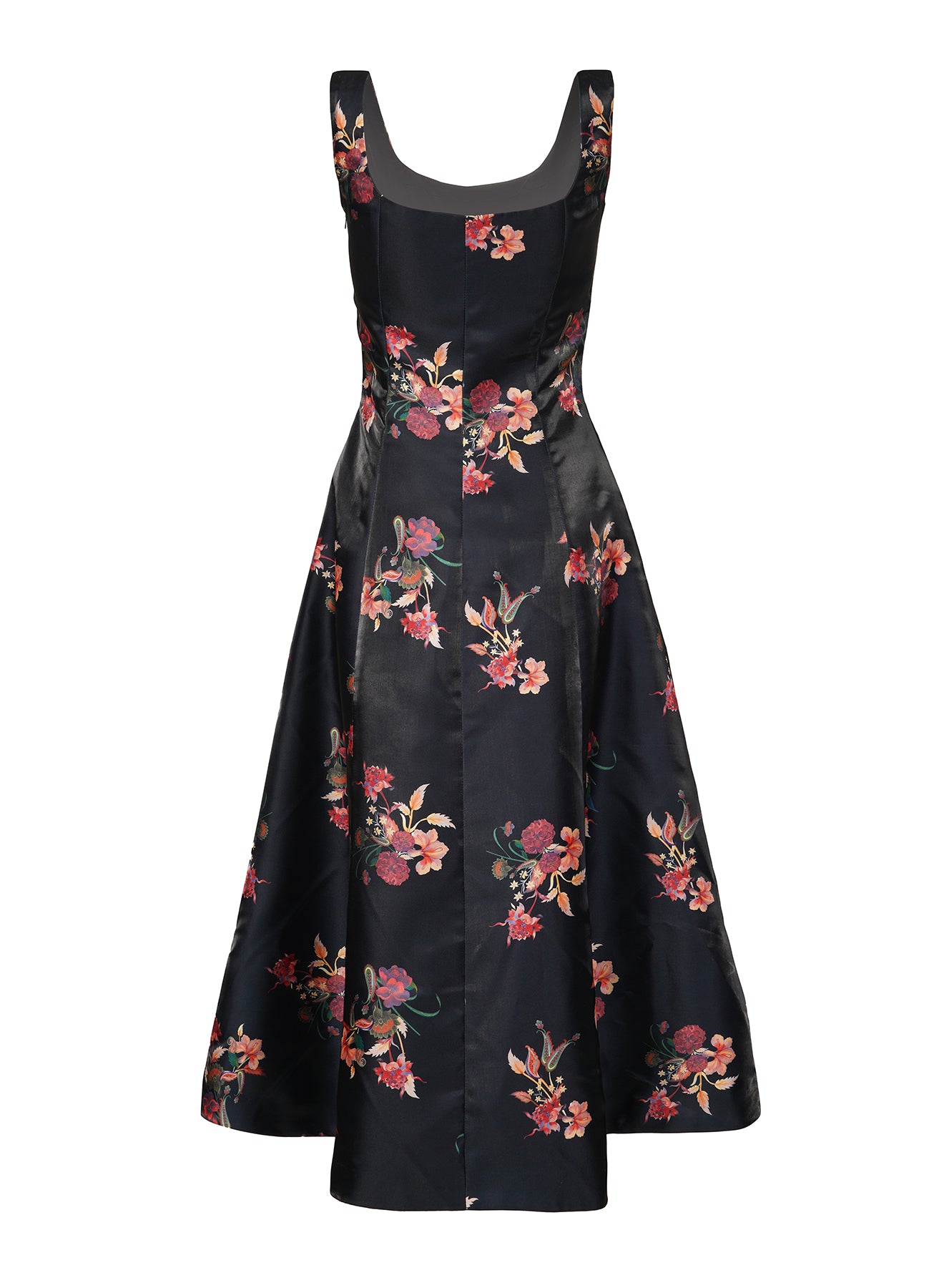 Noir Flora Silk Midi