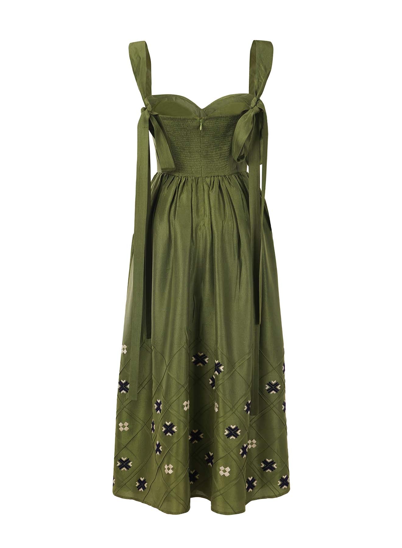 Olive Green Midi Dress