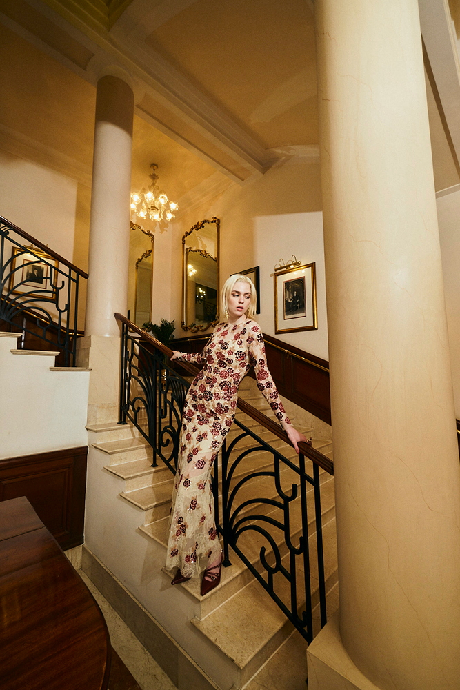 After-party dress designed as a fitted party dress for elegant evening event looks