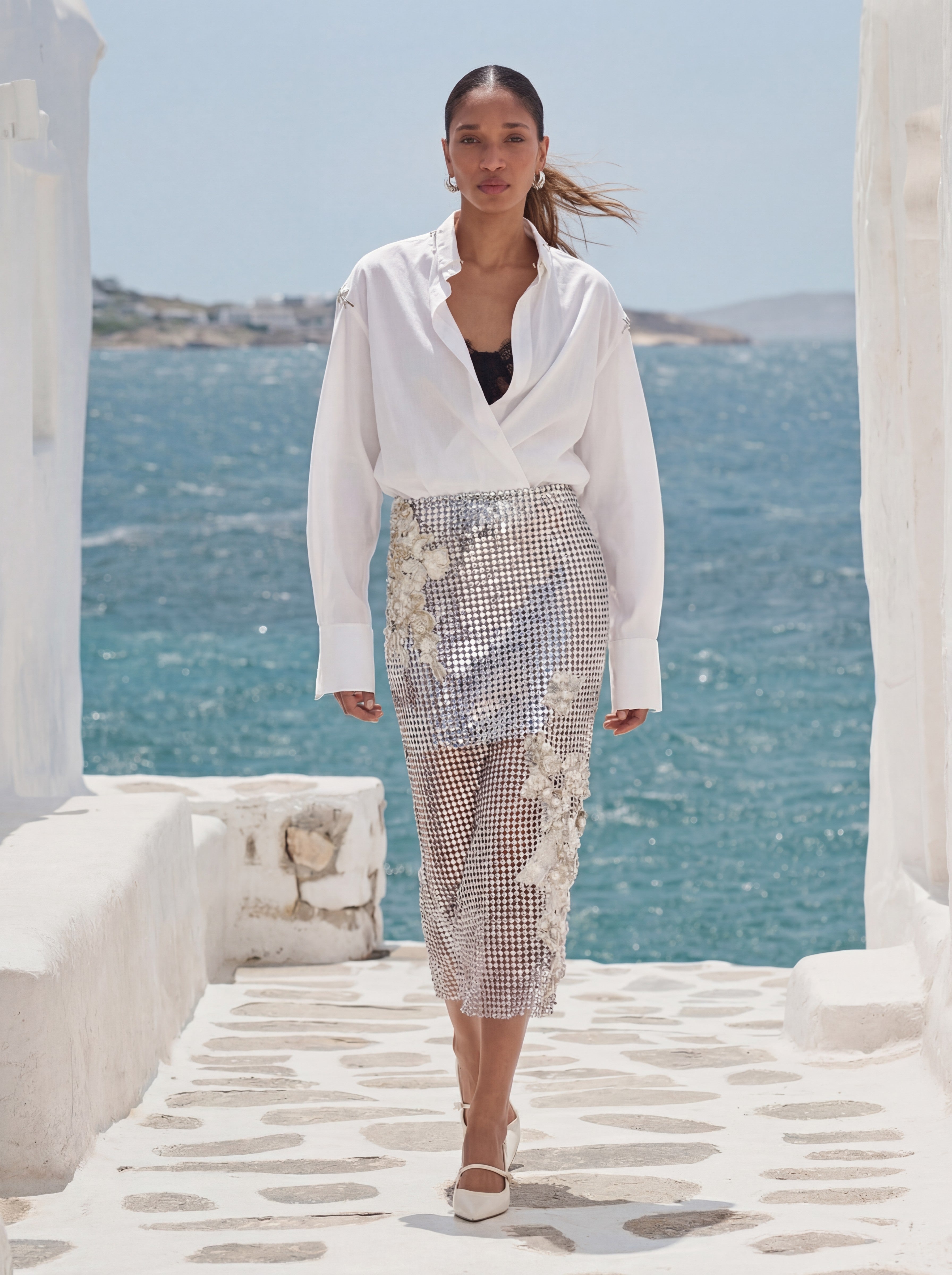 Silver Ice Weave Skirt