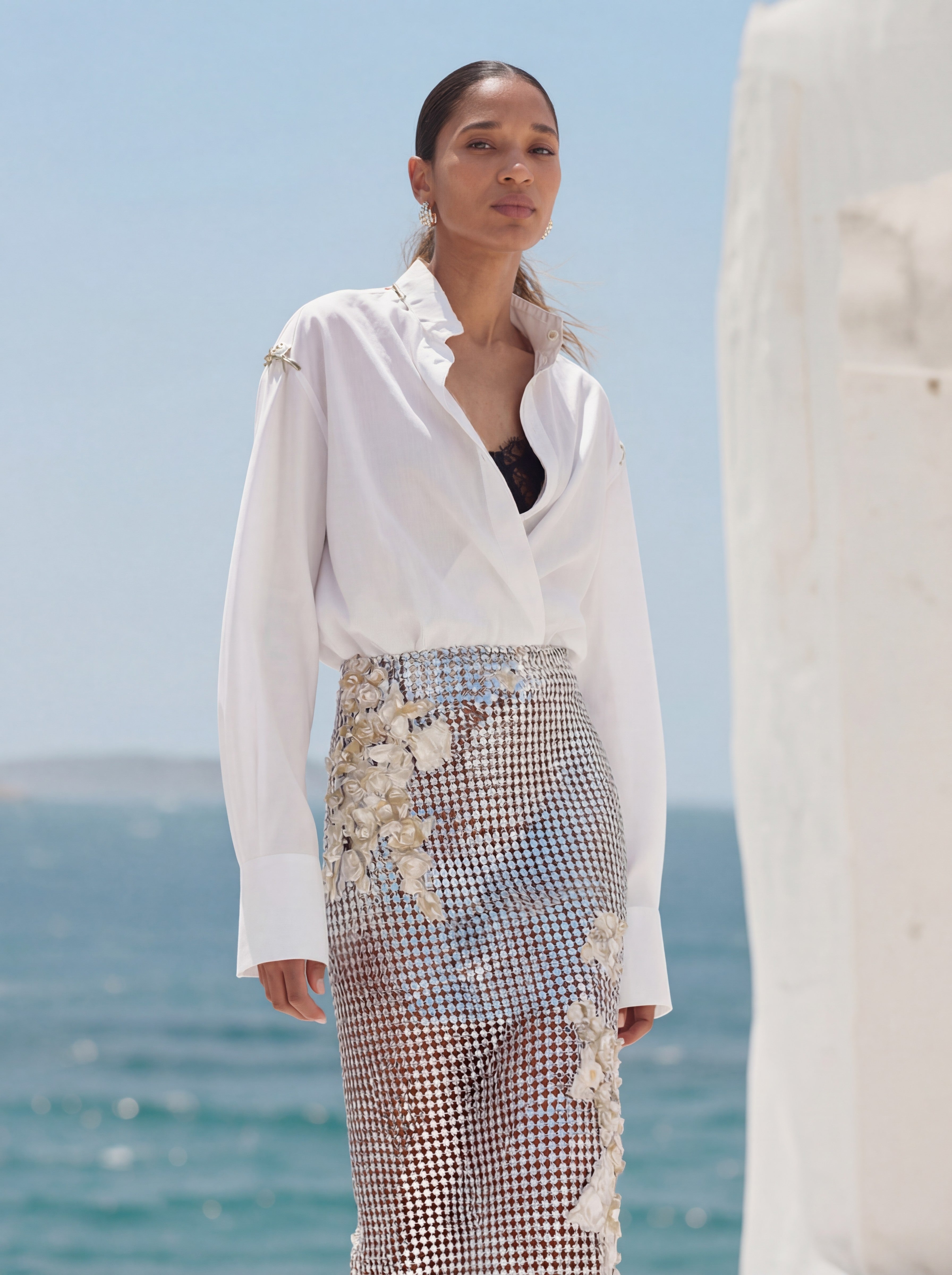 Silver Ice Weave Skirt