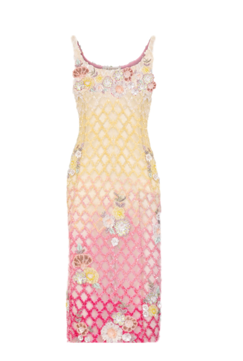 Valeria Jewel Embroidered Midi Dress