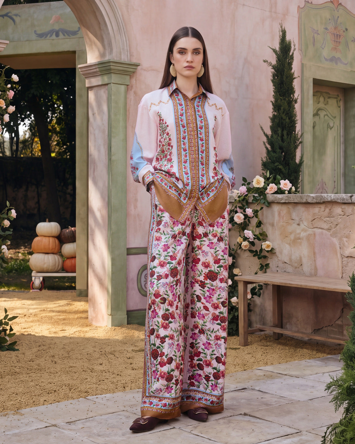 Blush Rose Silk Pants