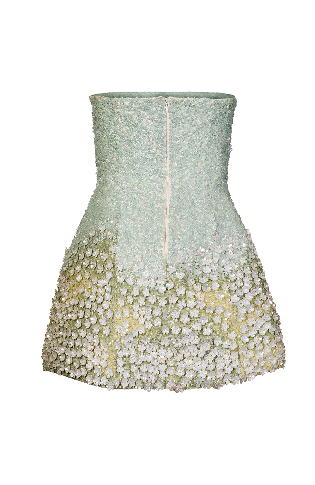 Fitted party dress styled as a modern cocktail and evening outfit
