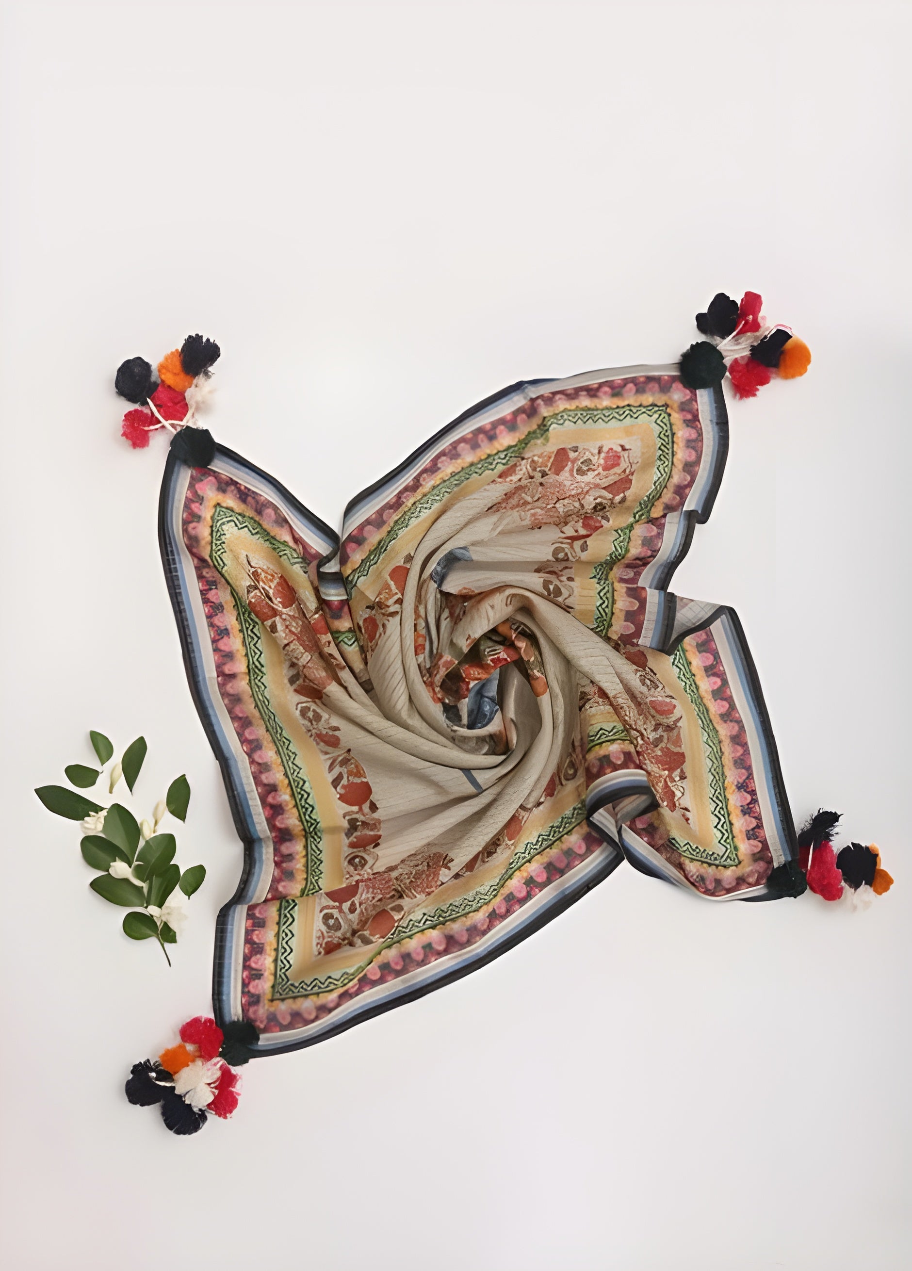 Road To Barmer Scarf In Cotton Silk Chanderi