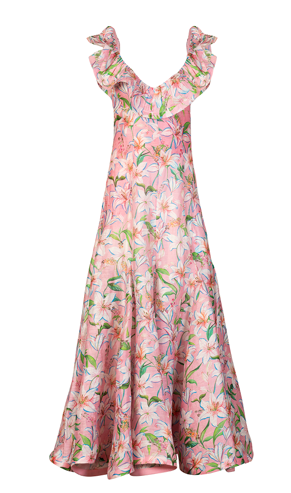 Wedding Guest Fashion ruffle detail dress styled for elegant celebrations
