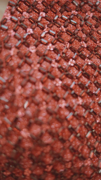 Hibiscus Red Embroidered Dress